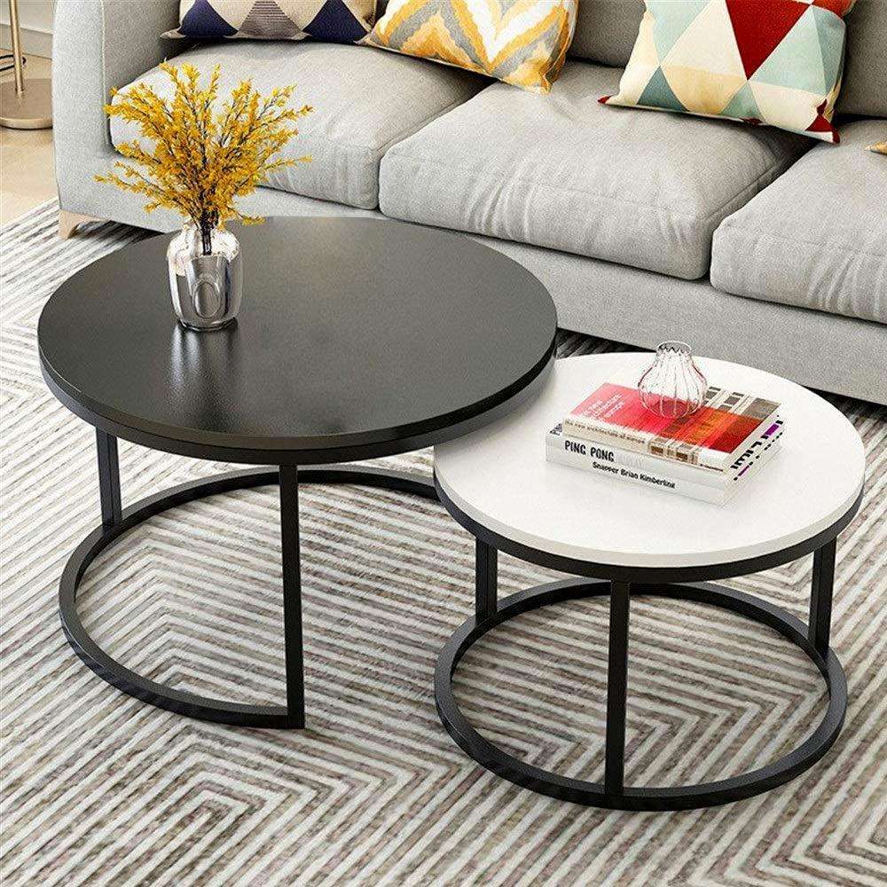 Black Round Coffee Table (set Of 2) – Creator Handicrafts With Regard To Full Black Round Coffee Tables (View 13 of 15)