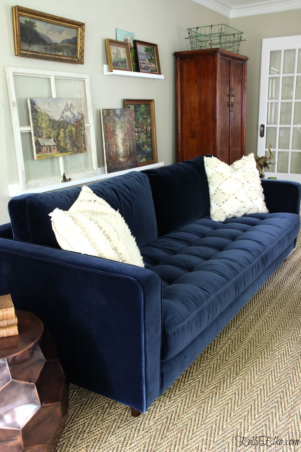 Blue Is A Neutral – New Blue Sofa – Kelly Elko Throughout Sofas In Blue (Photo 12 of 15)