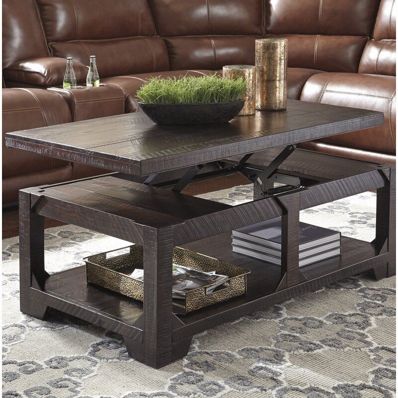 Boutwell Solid Wood Lift Top Coffee Table With Storage & Reviews | Joss For Wood Lift Top Coffee Tables (View 5 of 15)