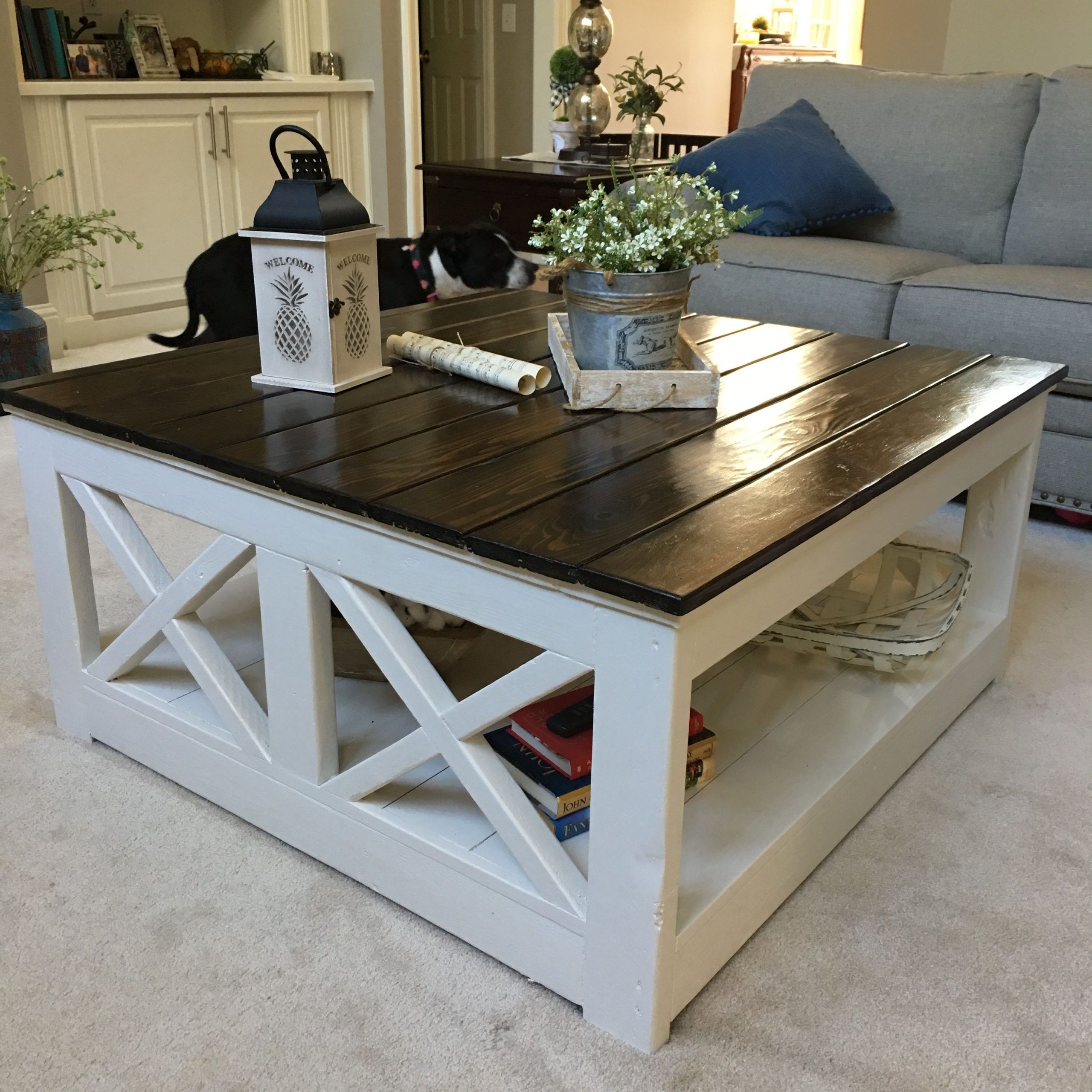 Bring A Rustic Touch To Your Home With A Square Farmhouse Coffee Table Intended For Living Room Farmhouse Coffee Tables (View 7 of 15)
