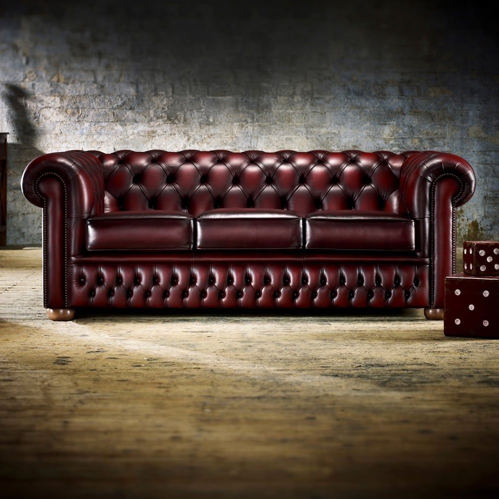 Buy A 3 Seater Chesterfield Sofa At Timeless Chesterfields Inside Traditional 3 Seater Sofas (View 3 of 15)