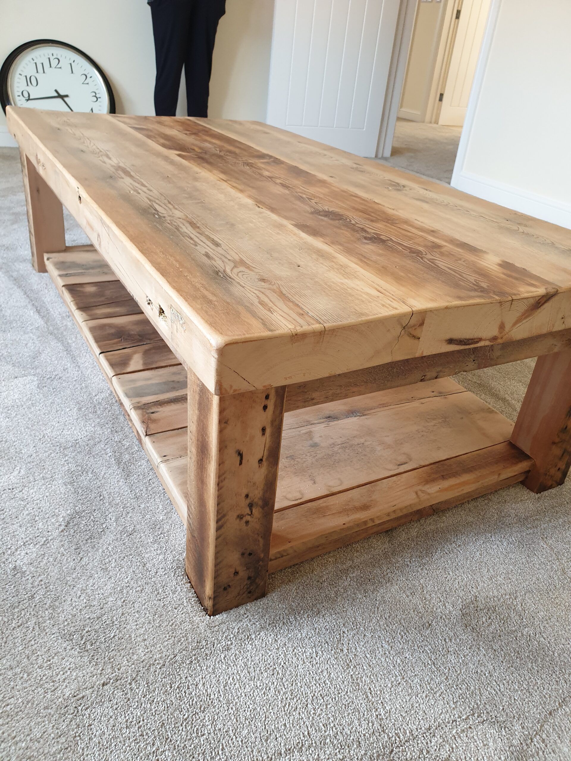 Buy Rustic Wood Coffee Table Made From Reclaimed Timber For Rustic Wood Coffee Tables (Photo 2 of 15)