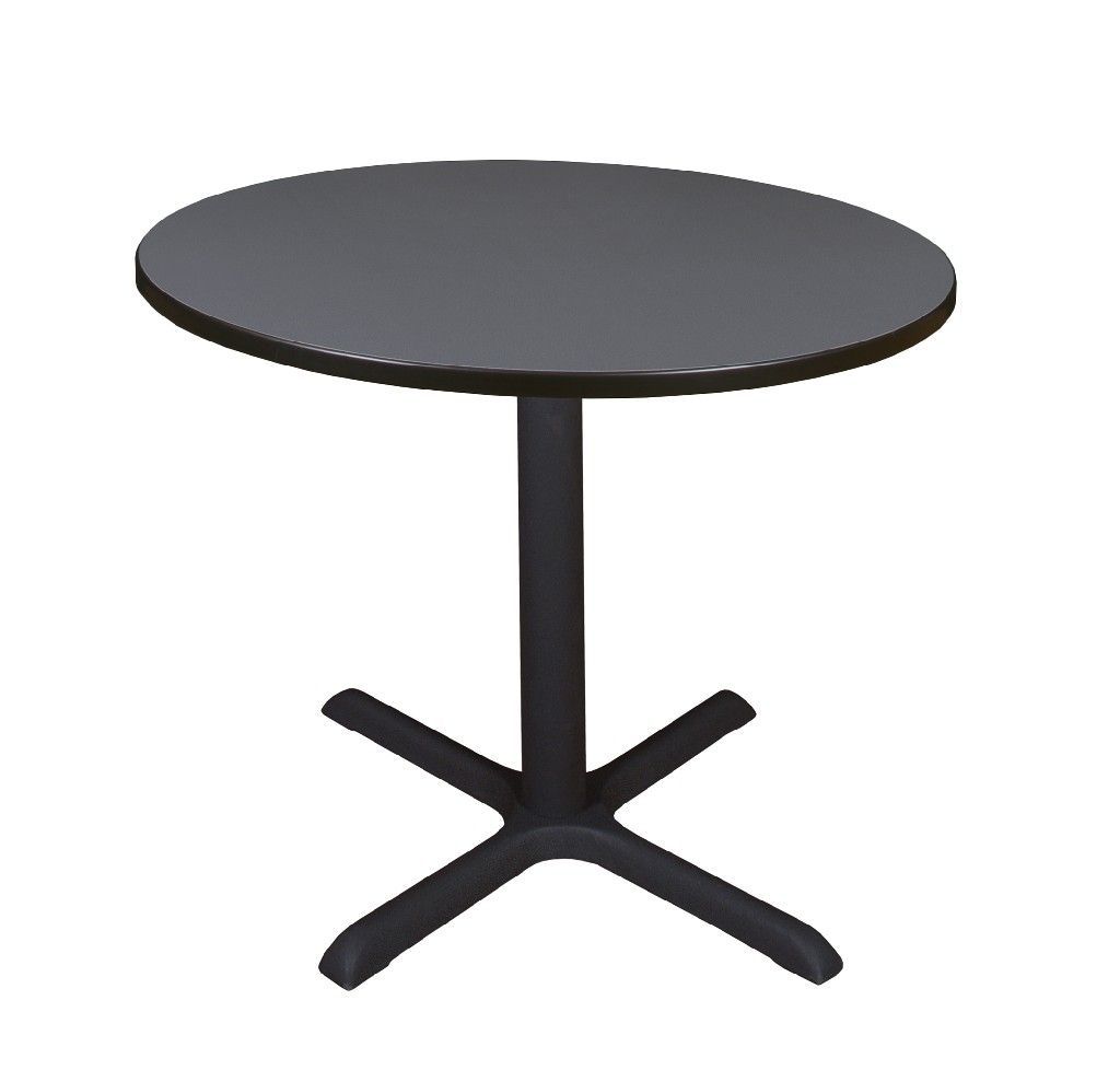 Cain 42" Round Breakroom Table In Grey – Regency Tb42rndgy | Break Room Regarding Regency Cain Steel Coffee Tables (Photo 8 of 15)