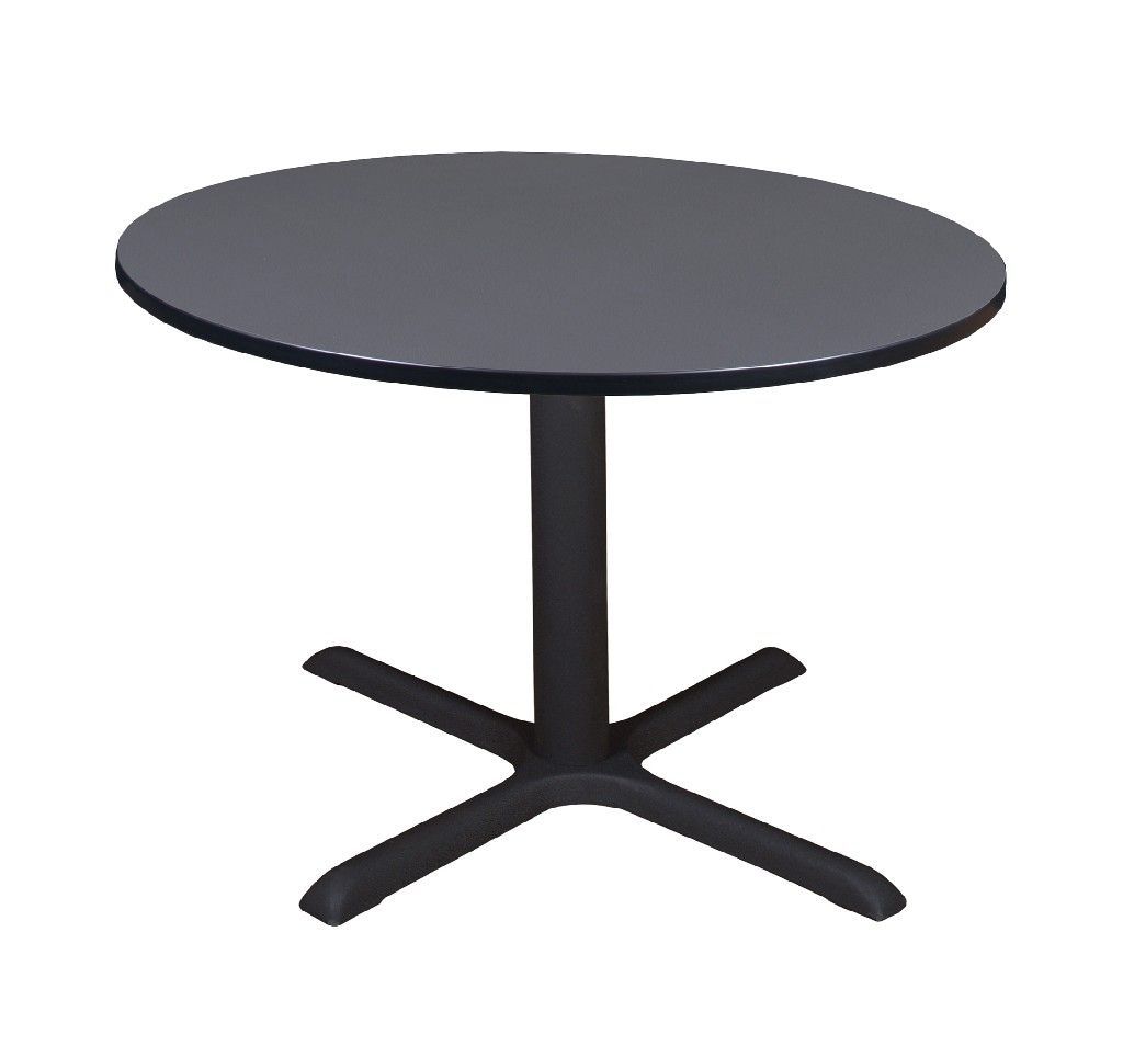 Cain 48" Round Breakroom Table In Grey – Regency Tb48rndgy | Break Room With Regard To Regency Cain Steel Coffee Tables (Photo 1 of 15)
