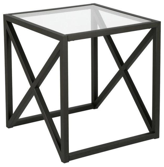 Calix 20'' Wide Square Side Table In Blackened Bronze – Contemporary With Regard To Addison&amp;lane Calix Square Tables (Photo 15 of 15)