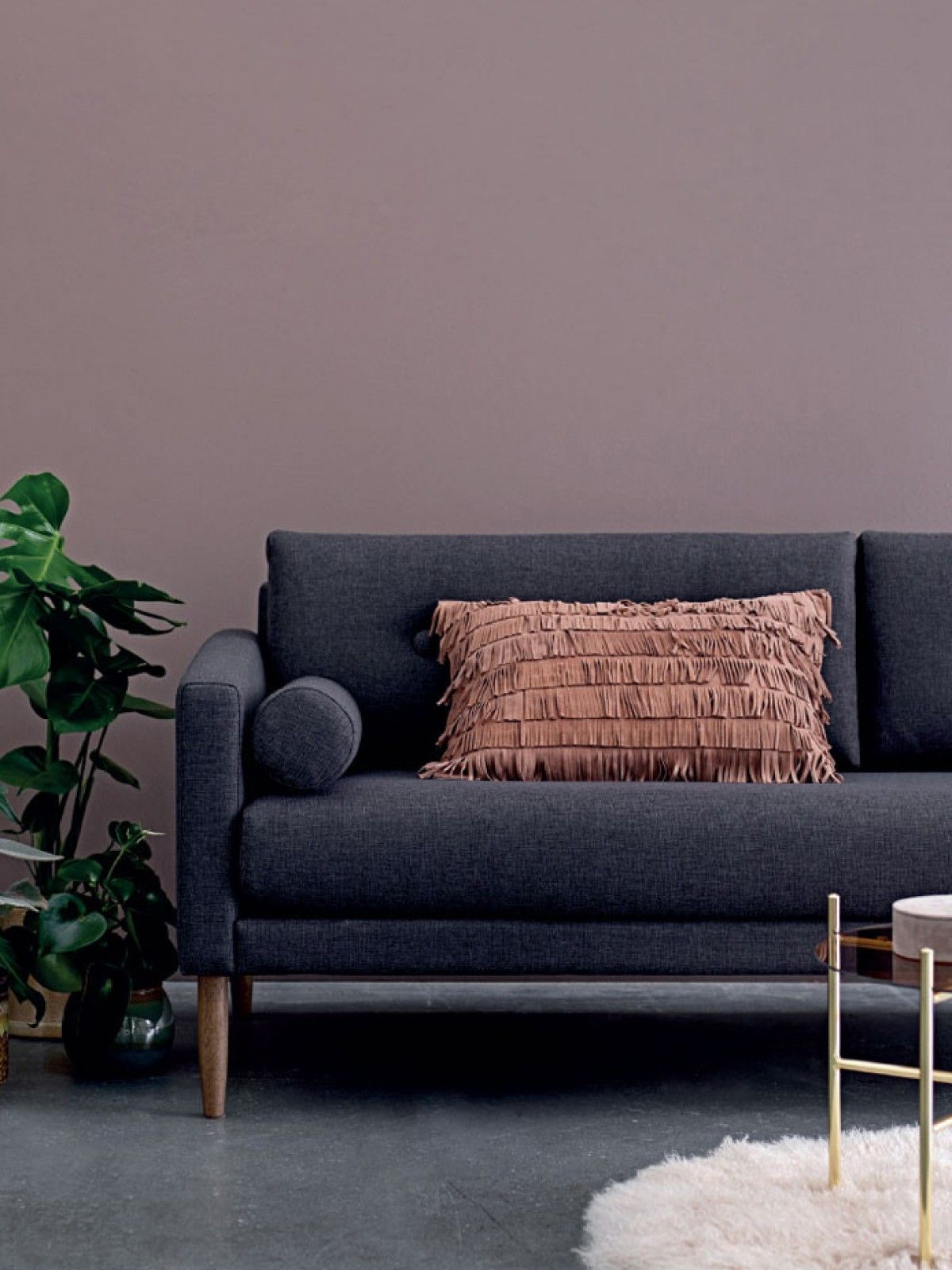 Calm Sofa, Grey, Polyester – Passage With Dark Grey Polyester Sofa Couches (View 7 of 15)
