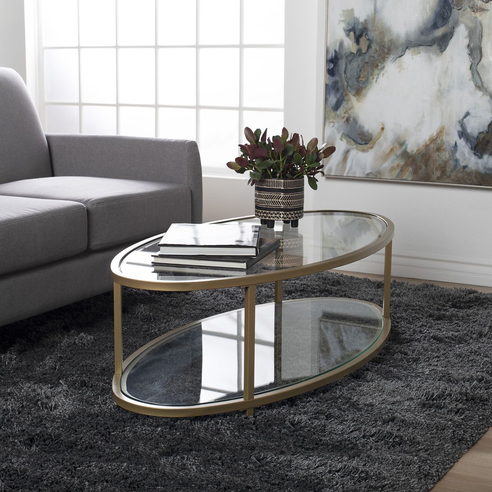 Camber 48″ Oval Coffee Table – 71038 – Studio Designs Regarding Oval Glass Coffee Tables (Photo 5 of 15)
