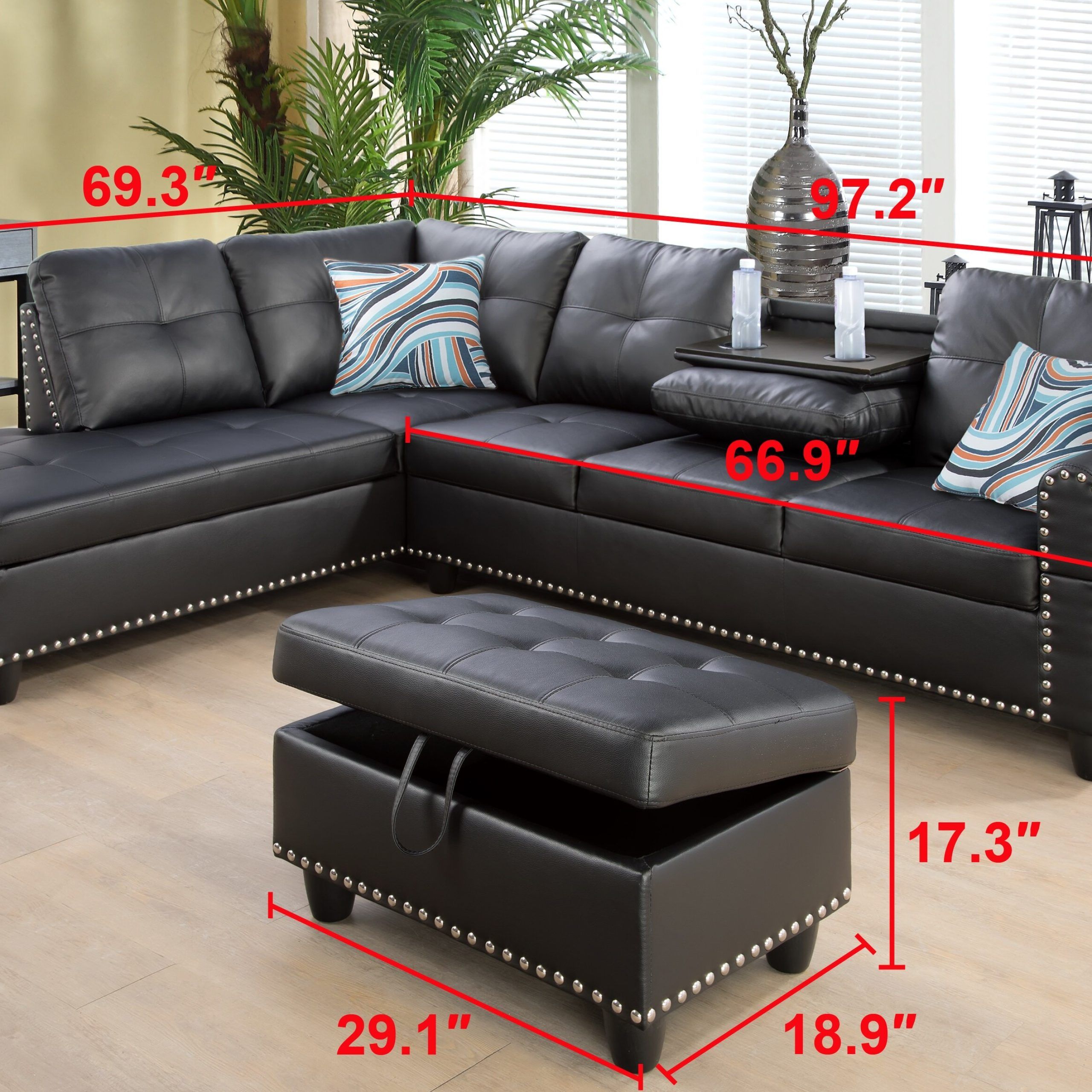 Featured Photo of 15 Photos 3 Piece Leather Sectional Sofa Sets
