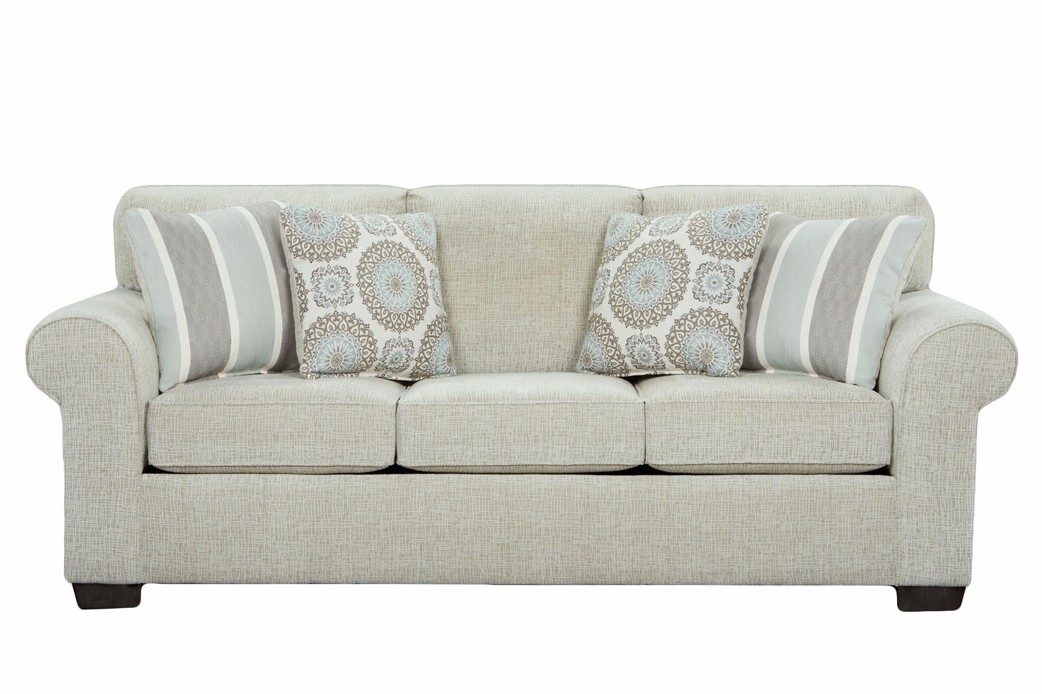 Charlton Home® Lansdale 88'' Upholstered Sofa & Reviews | Wayfair With Regard To Sofas With Curved Arms (View 5 of 15)