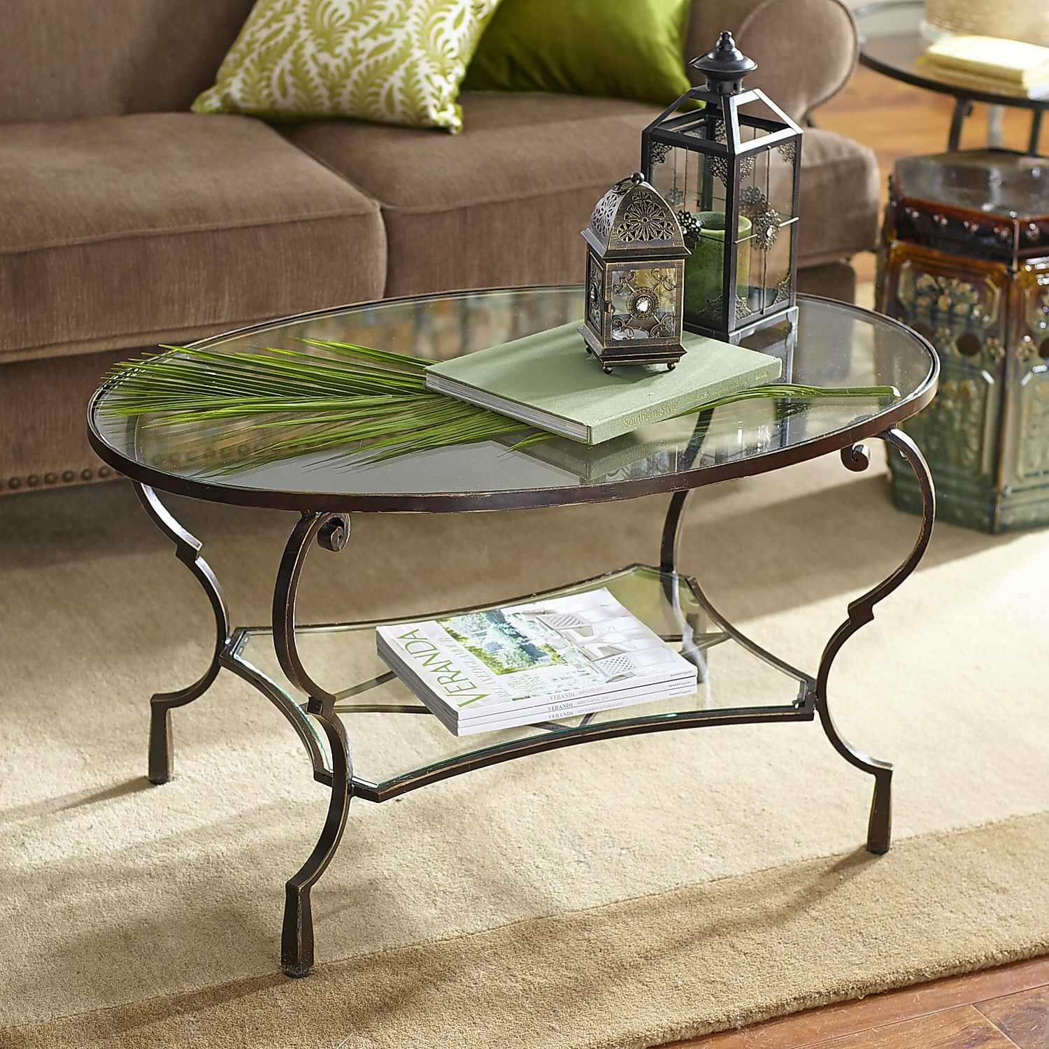 Chasca Glass Top Oval Coffee Table – Pier1 Throughout Oval Glass Coffee Tables (Photo 1 of 15)