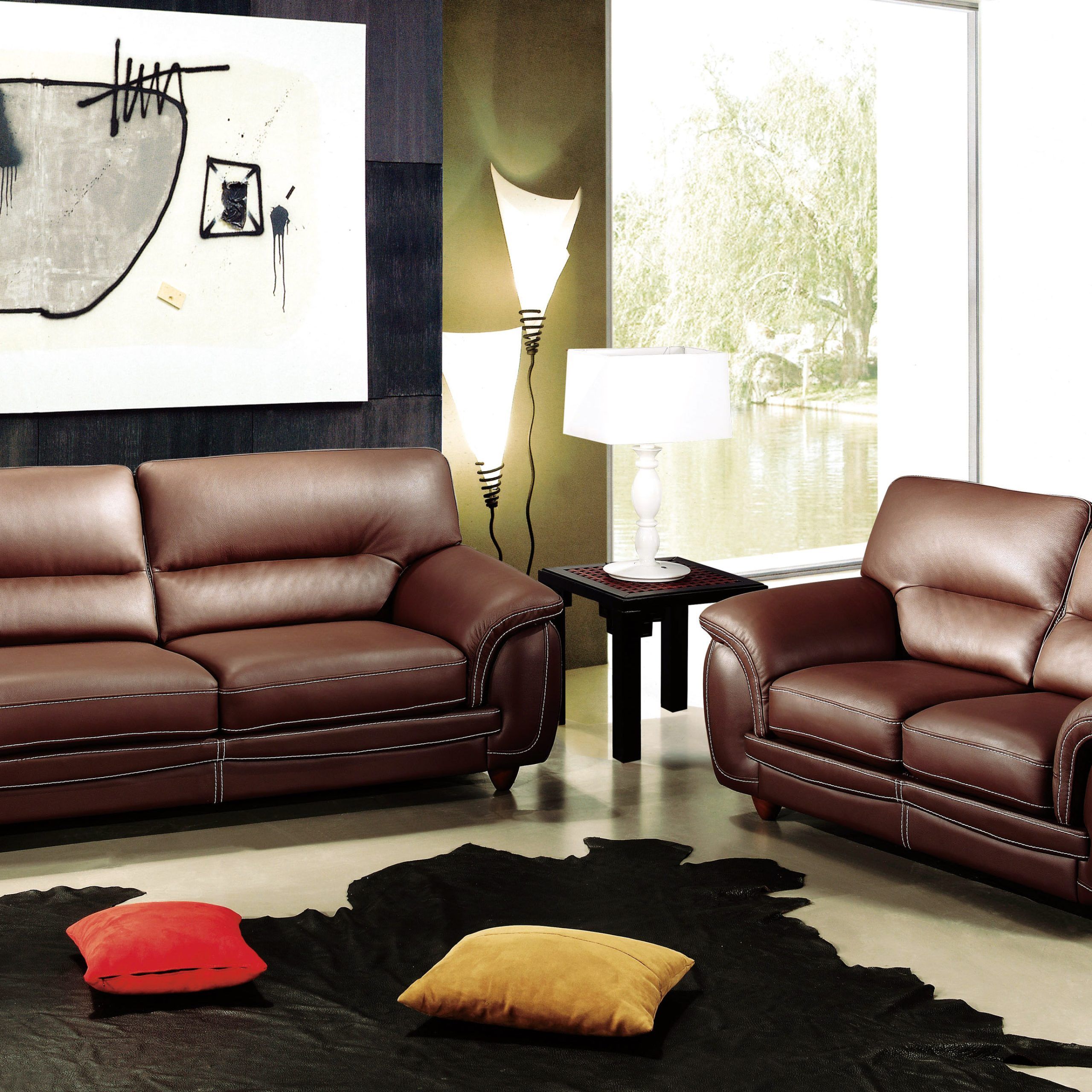 Chocolate Brown Leather Three Piece Living Room Set Mesa Arizona  Beverly Hills Sienna Brown Within Sofas In Chocolate Brown (Photo 11 of 15)
