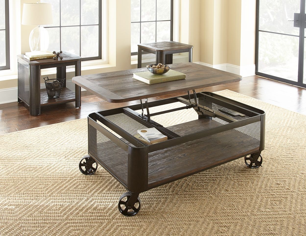 Clint Lift Top Table With Casters | Coffee Table With Wheels, Coffee In Coffee Tables With Casters (View 12 of 15)