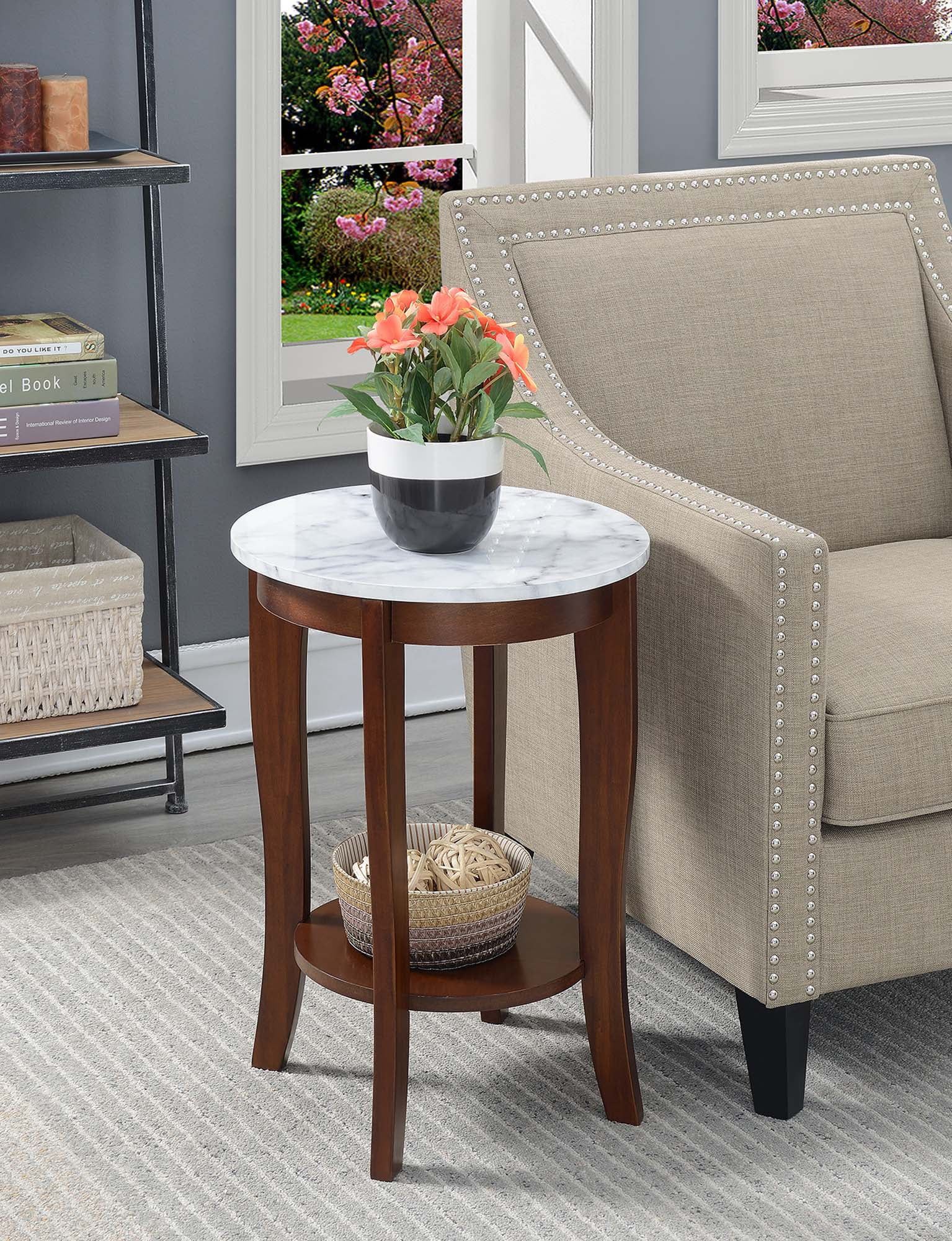 Convenience Concepts American Heritage Round End Table, Multiple Intended For American Heritage Round Coffee Tables (Photo 8 of 15)
