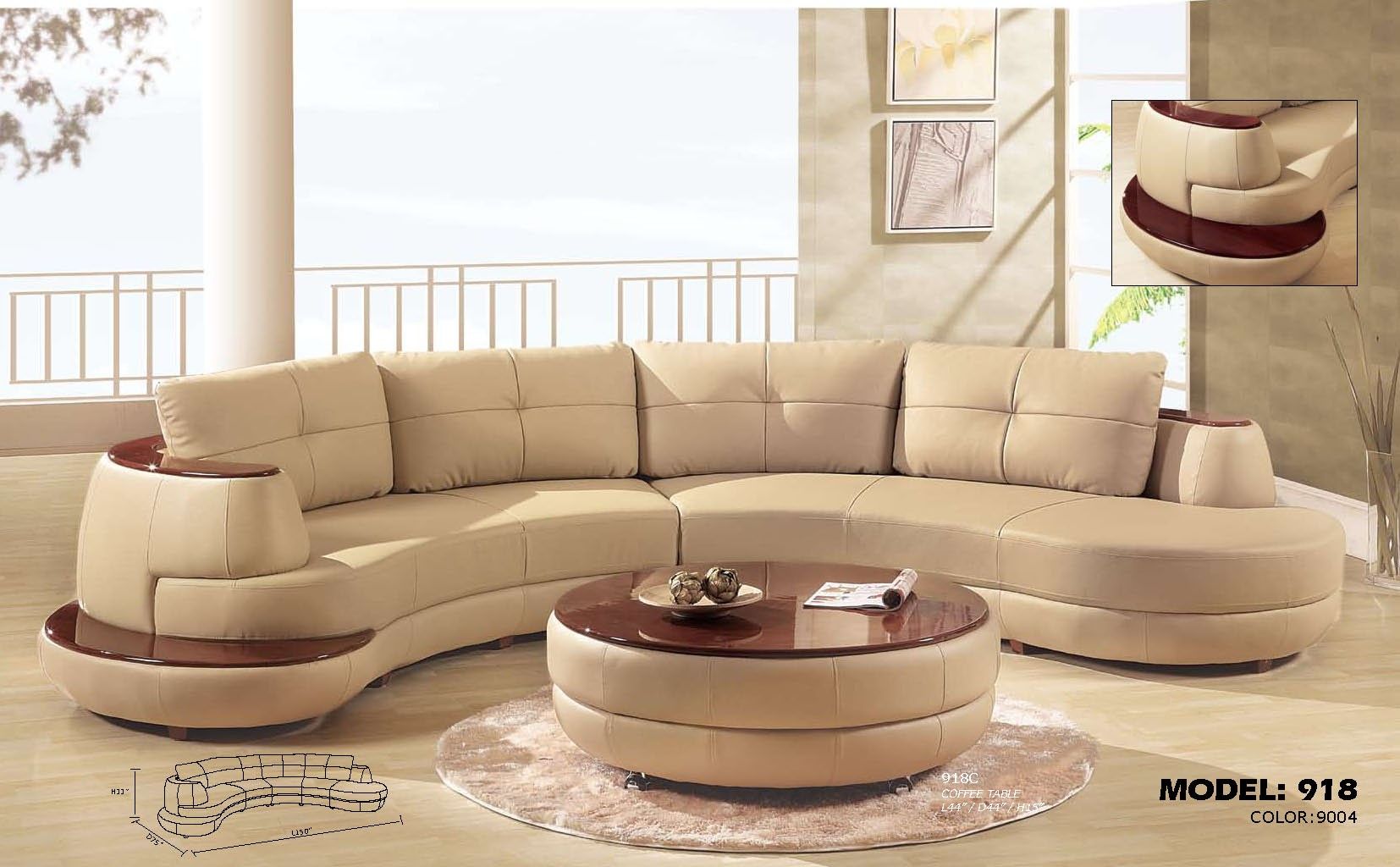 Curved Leather Sectional Sofa – Ideas On Foter With Regard To 130" Curved Sectionals (Photo 9 of 15)