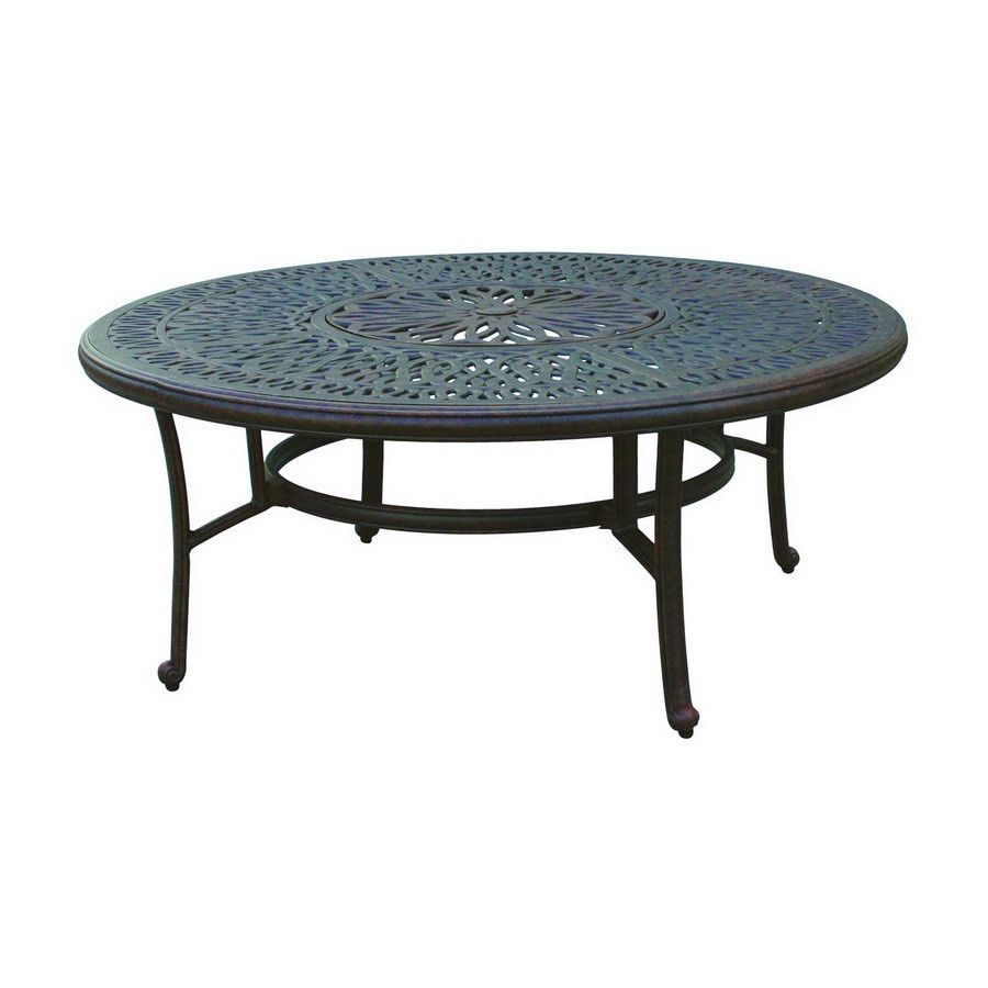 Darlee Elisabeth Tables Aluminum Round Patio Coffee Table At Lowes In Round Steel Patio Coffee Tables (View 2 of 15)
