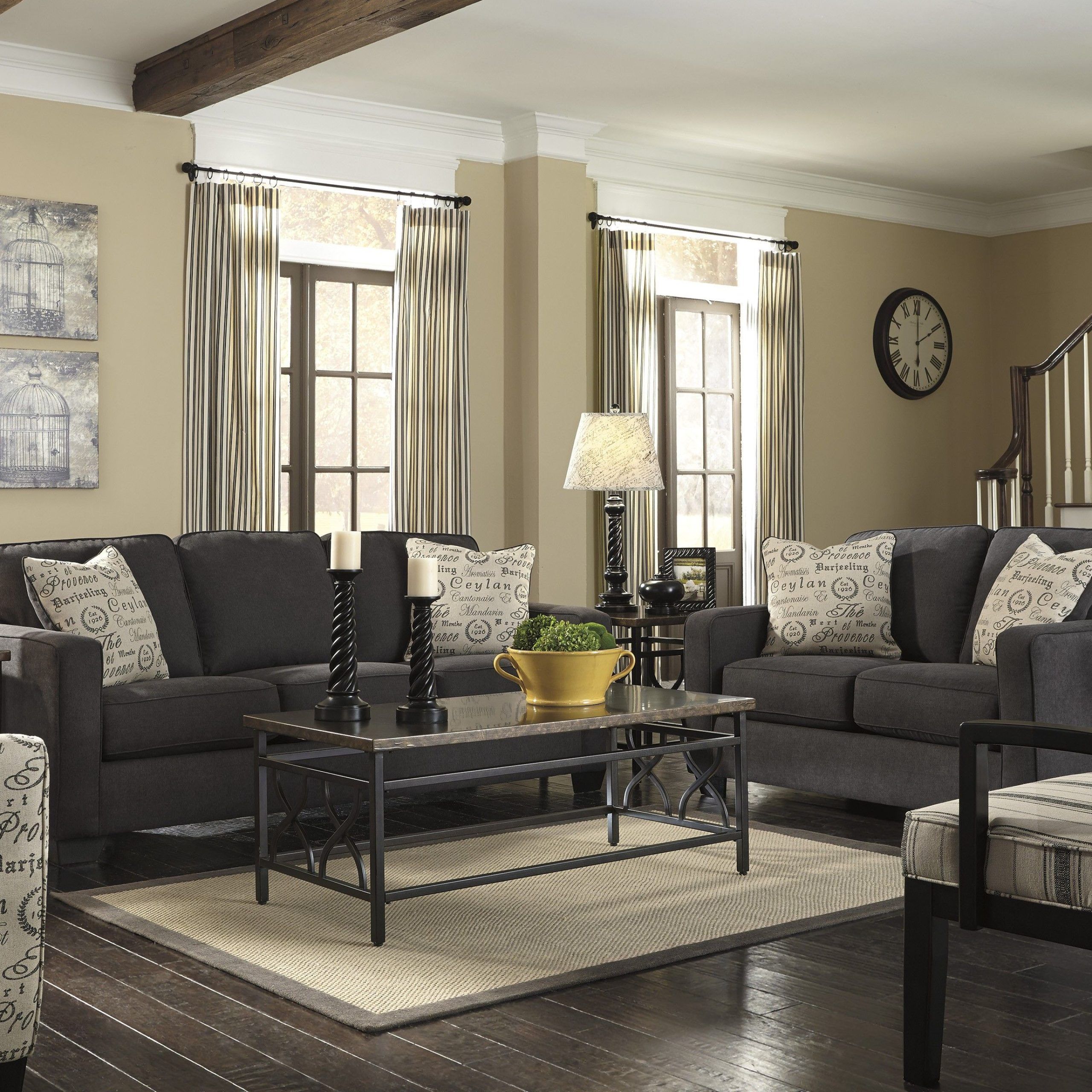 Decorating Ideas With Dark Grey Couch(42) | Grey Couch Living Room, Dark  Grey Couch Living Room, Grey Furniture Living Room Regarding Sofas In Dark Grey (View 5 of 15)