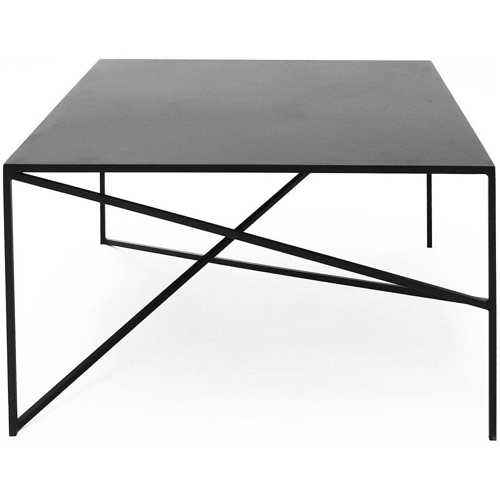 Designer Object046 70x70 Black Metal Coffee Table Ng Design Throughout Studio 350 Black Metal Coffee Tables (Photo 12 of 15)