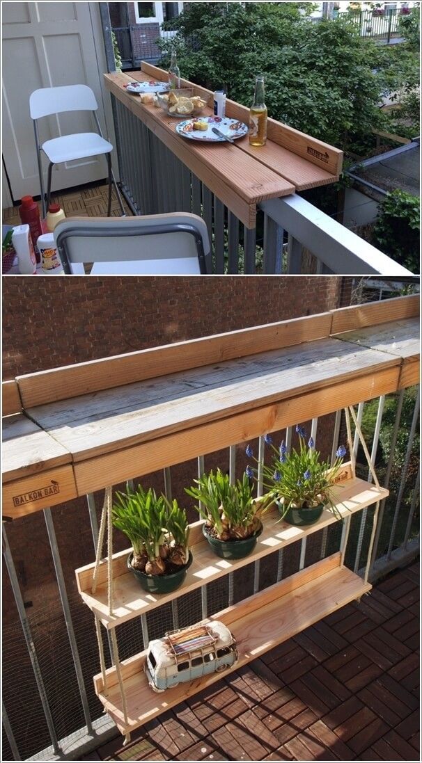 Diy Balcony Tables That You Will Admire | Balkon Bar, Wohnung Mit Within Coffee Tables For Balconies (View 7 of 15)