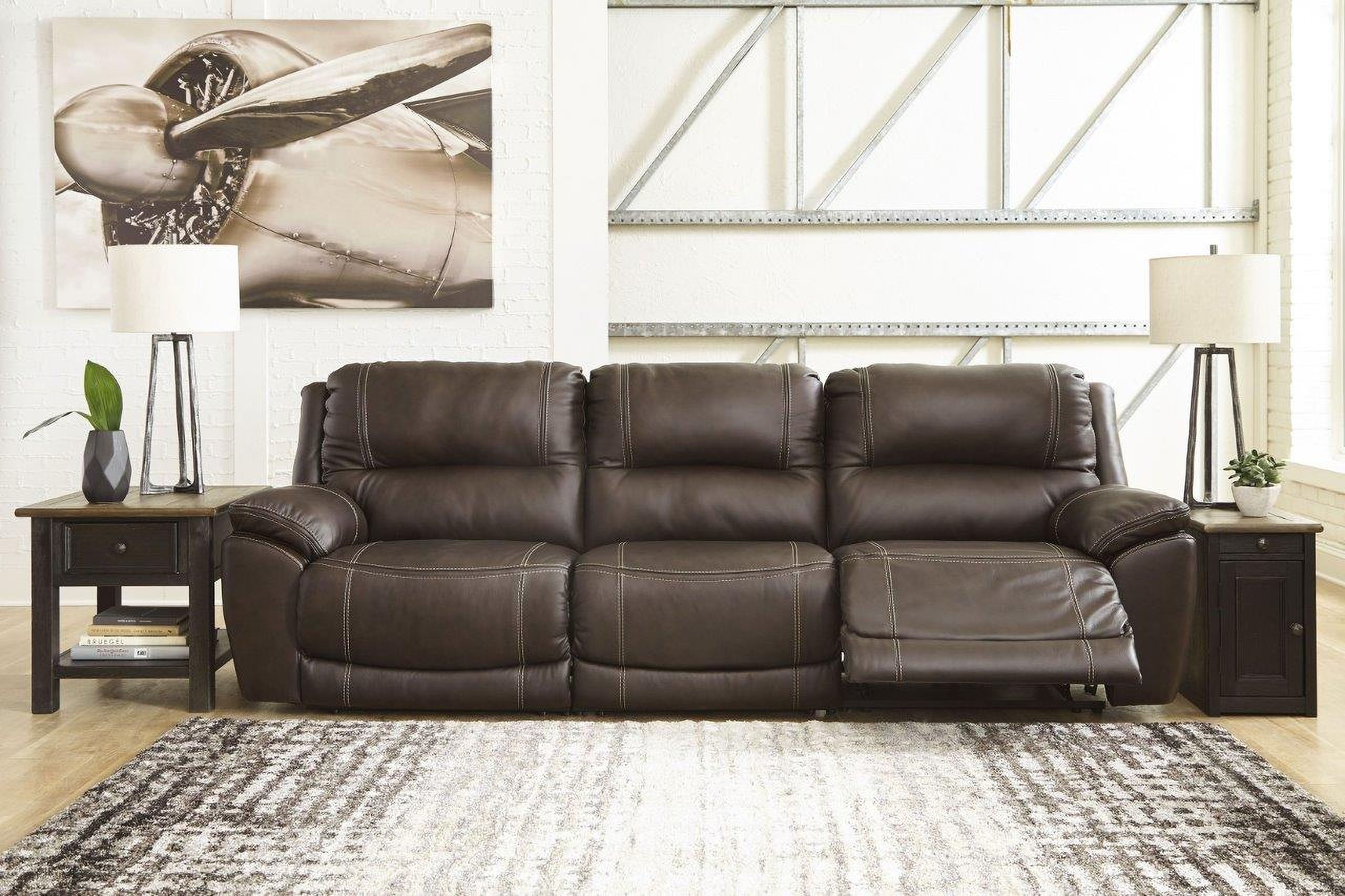 Dunleith Power Reclining Sofa In Chocolateashley Furniture |  1stopbedrooms With Faux Leather Sofas In Chocolate Brown (Photo 11 of 15)
