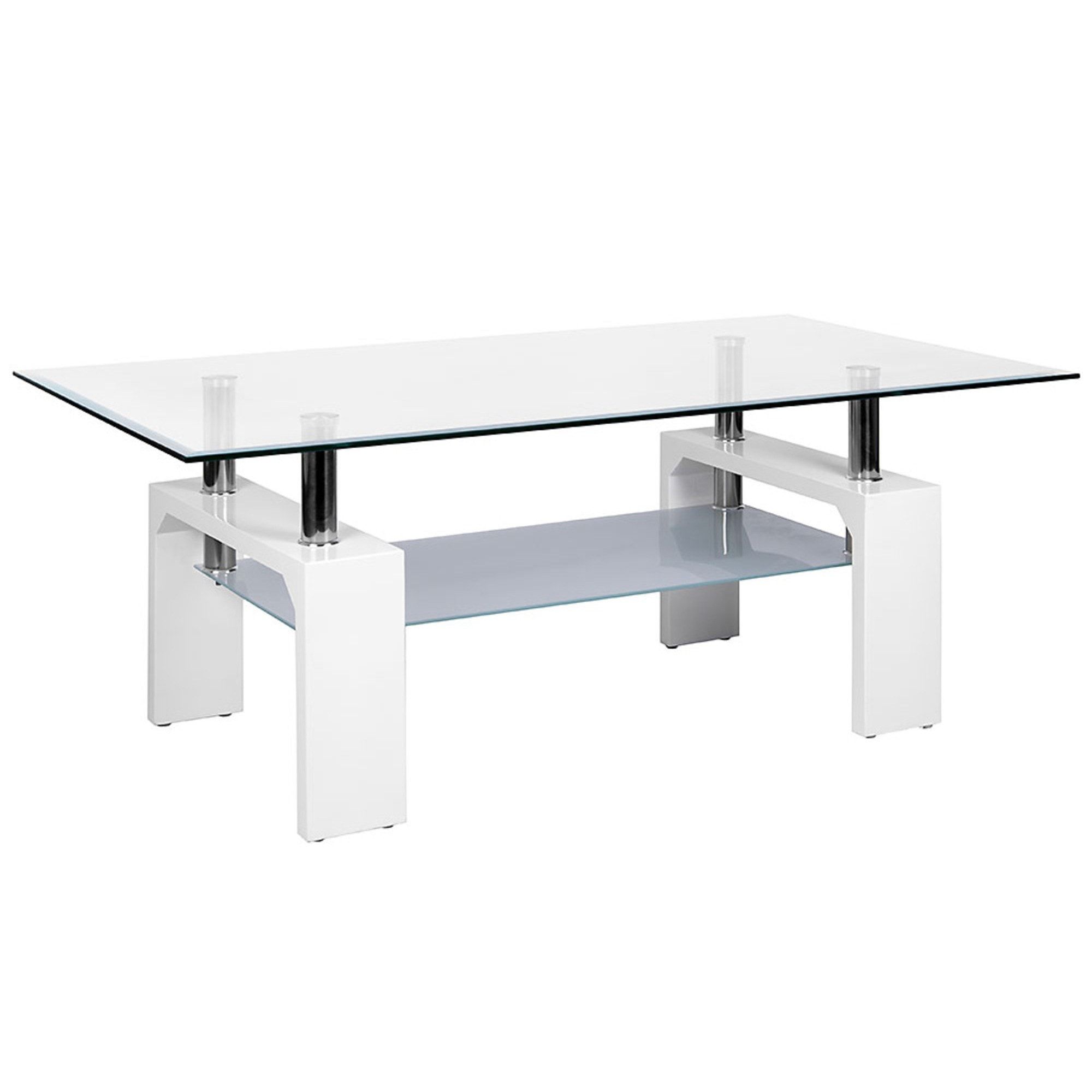 Elise Rectangular Clear Glass Coffee Table | Dining | Glass Furniture Regarding Clear Rectangle Center Coffee Tables (View 8 of 15)