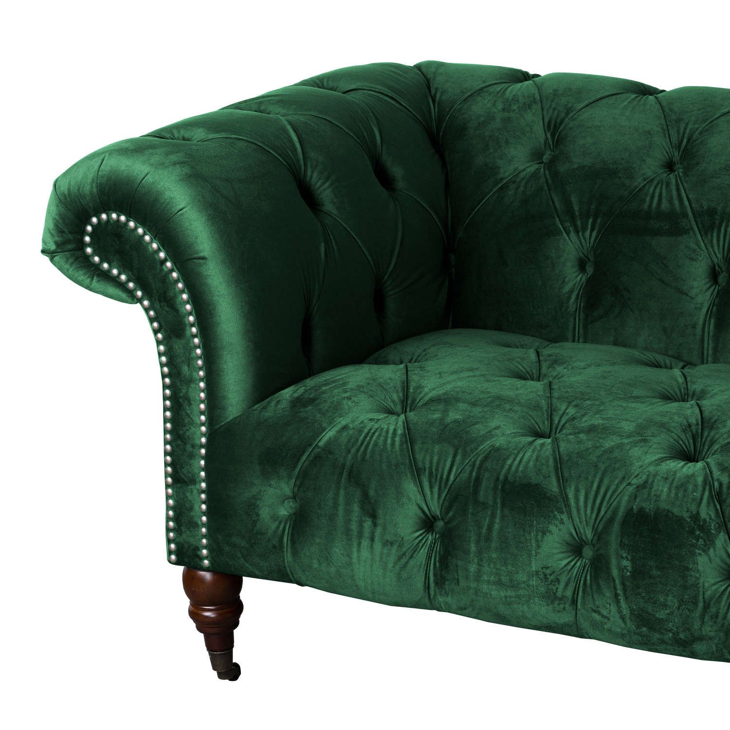 Emerald Green Velvet Chesterfield Sofa – Acacia Bay Intended For 75&quot; Green Velvet Sofas (View 14 of 15)