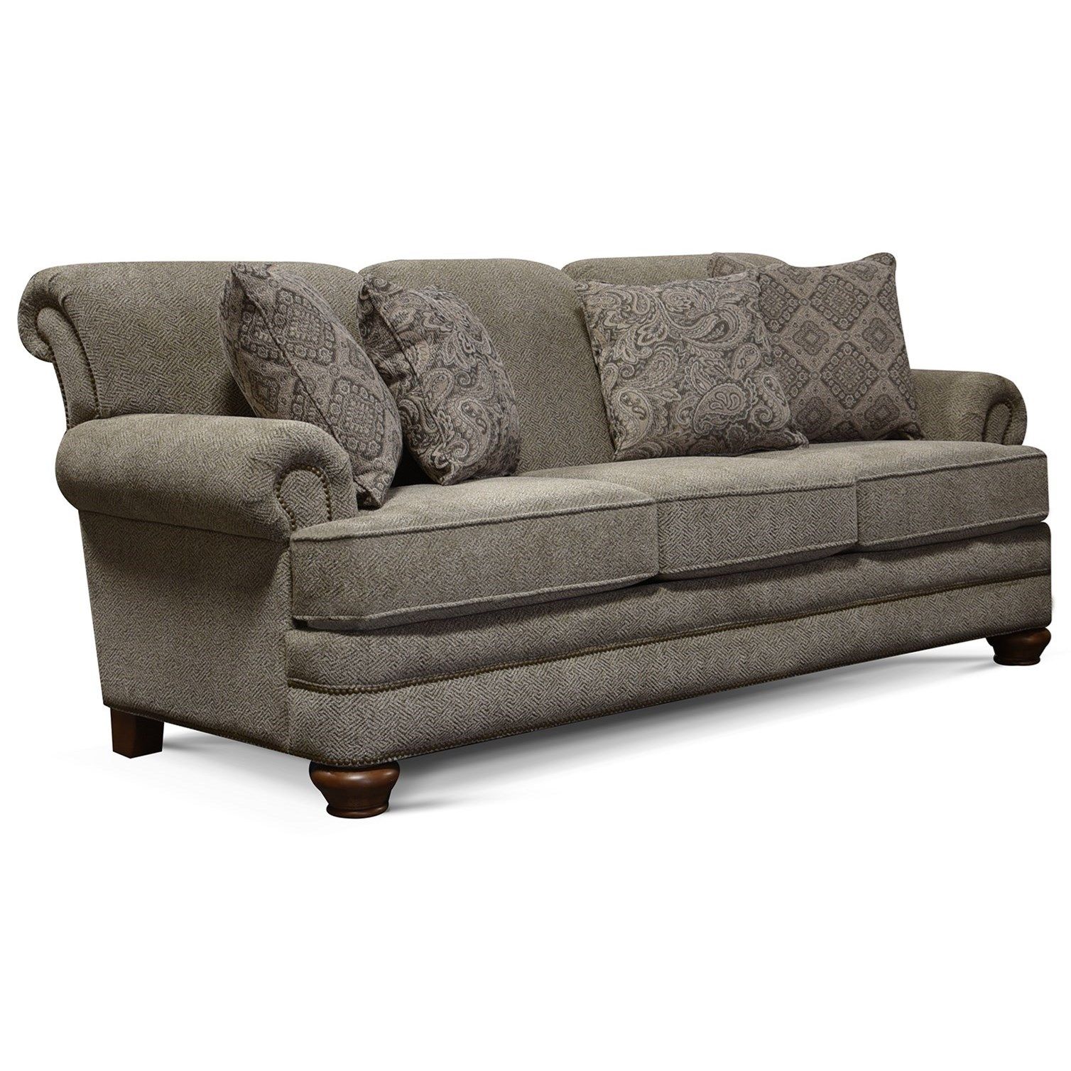 England 5q00/n Series Traditional Sofa With Nailhead Trim | Superstore |  Uph – Stationary Sofas Pertaining To Sofas With Nailhead Trim (View 5 of 15)
