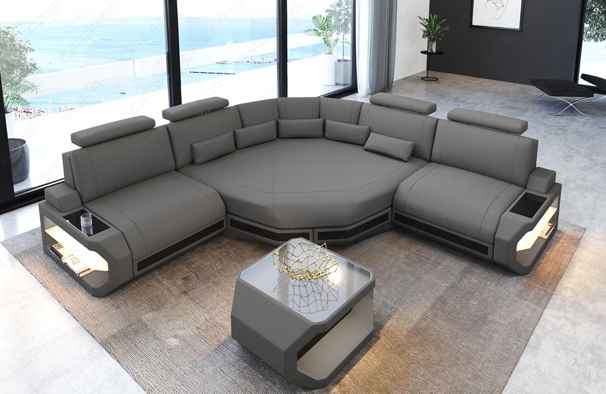 Fabric Sectional Sofa Bel Air Mini With Large Relax Corner | Sofadreams With Regard To Microfiber Sectional Corner Sofas (Photo 5 of 15)