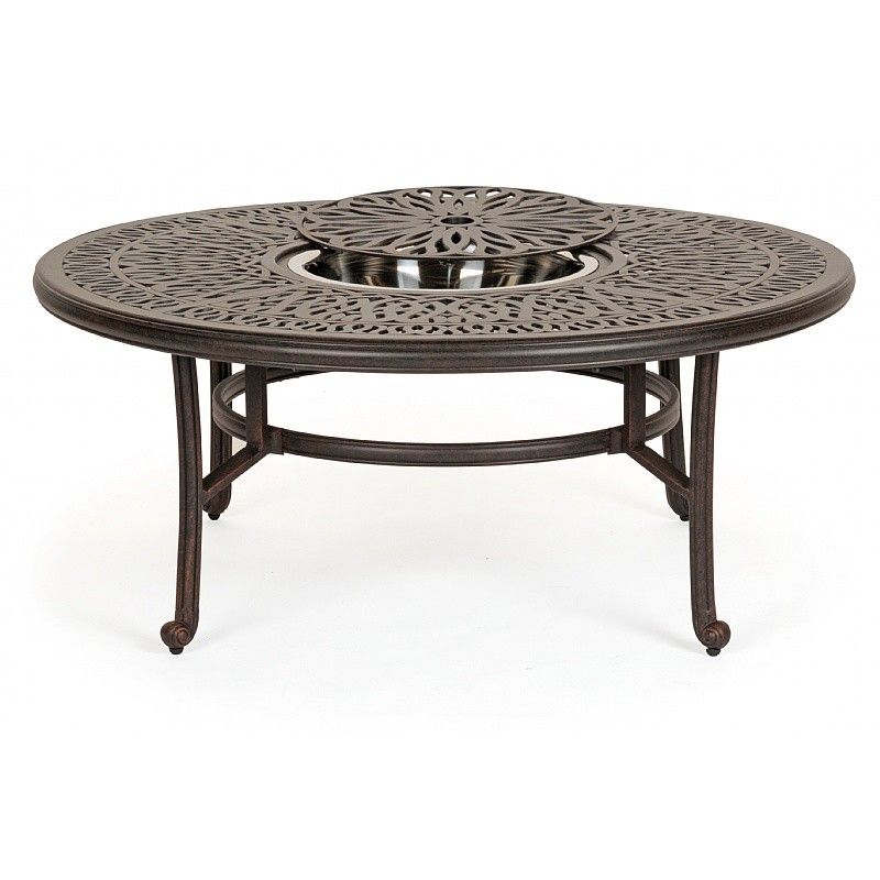Florence Cast Aluminum Outdoor Coffee Table 52 Inch Round Ca 777ab 52 Regarding Round Steel Patio Coffee Tables (View 12 of 15)