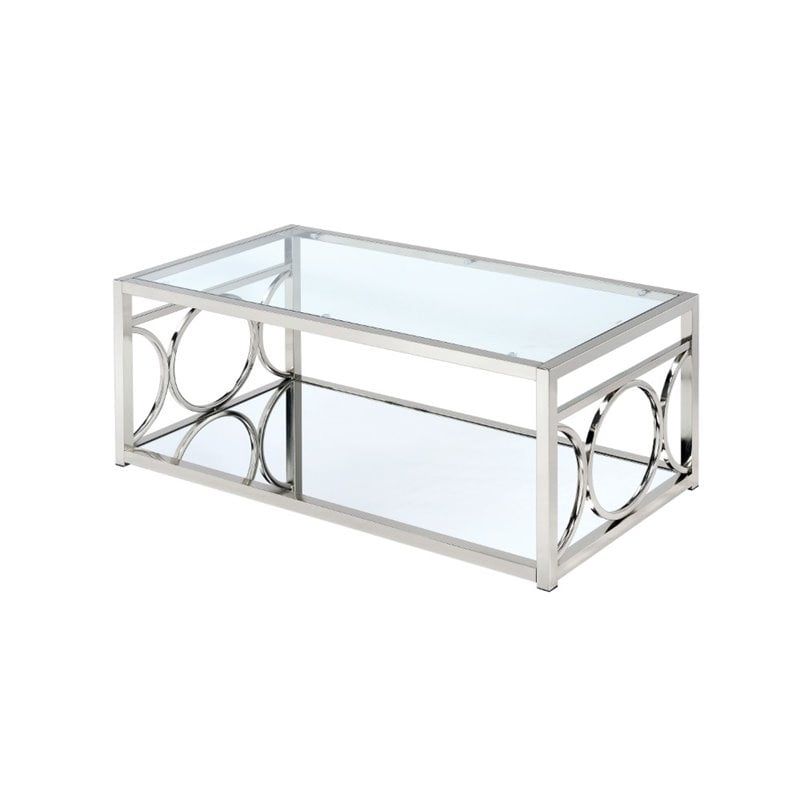 Furniture Of America Beller Contemporary Metal 1 Shelf Coffee Table In Regarding Metal 1 Shelf Coffee Tables (Photo 1 of 15)