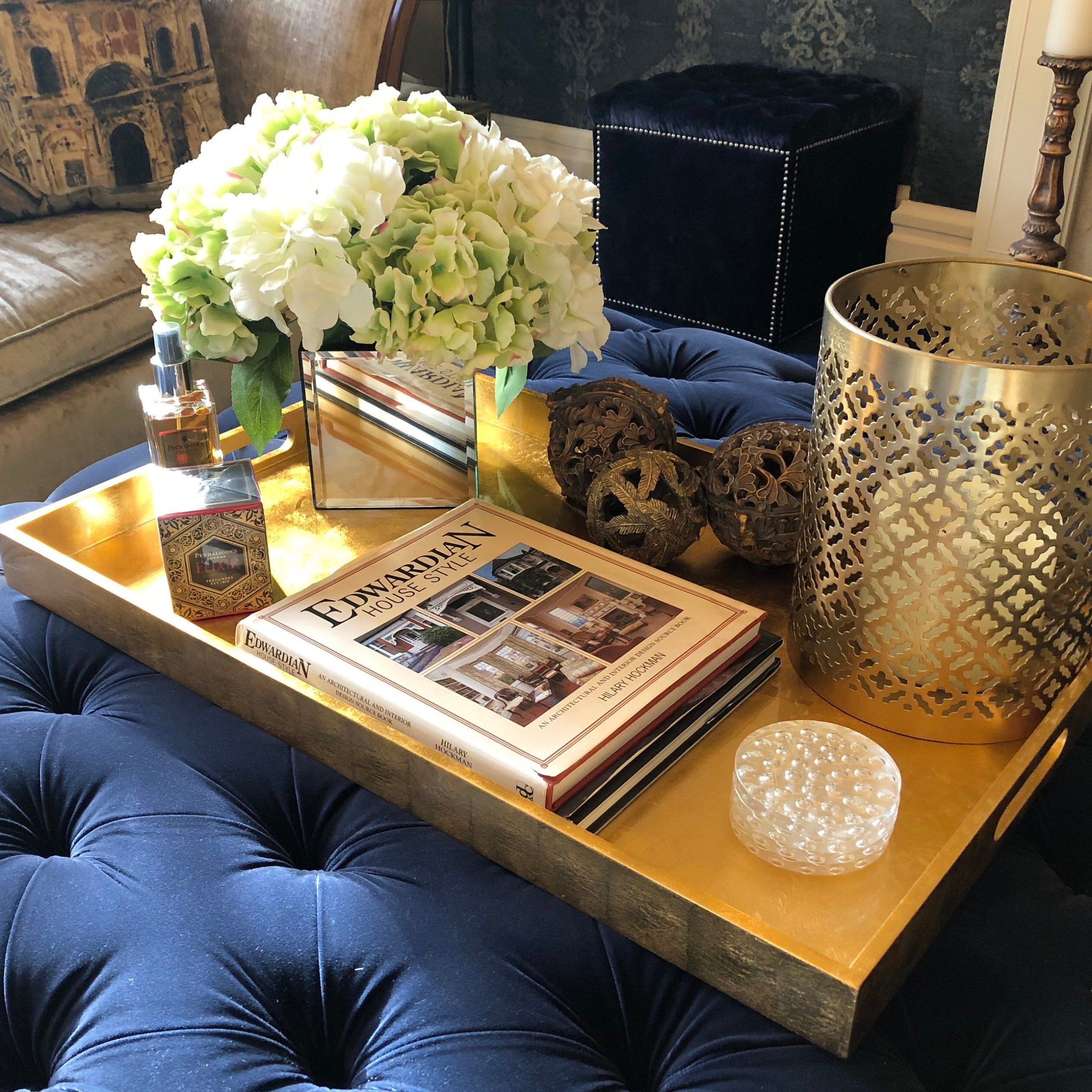 Gold Coffee Table Tray – Cleo Gold Mirrored Vanity Tray Gold Tray Decor Throughout Coffee Tables With Trays (Photo 7 of 15)