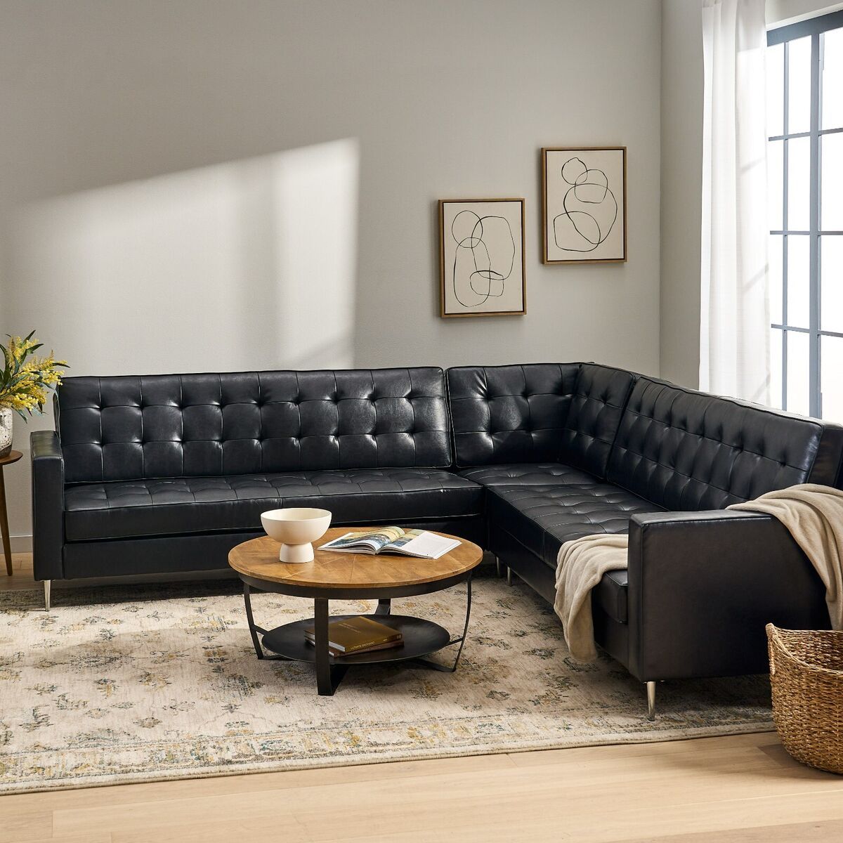 Featured Photo of 15 Best Faux Leather Sectional Sofa Sets