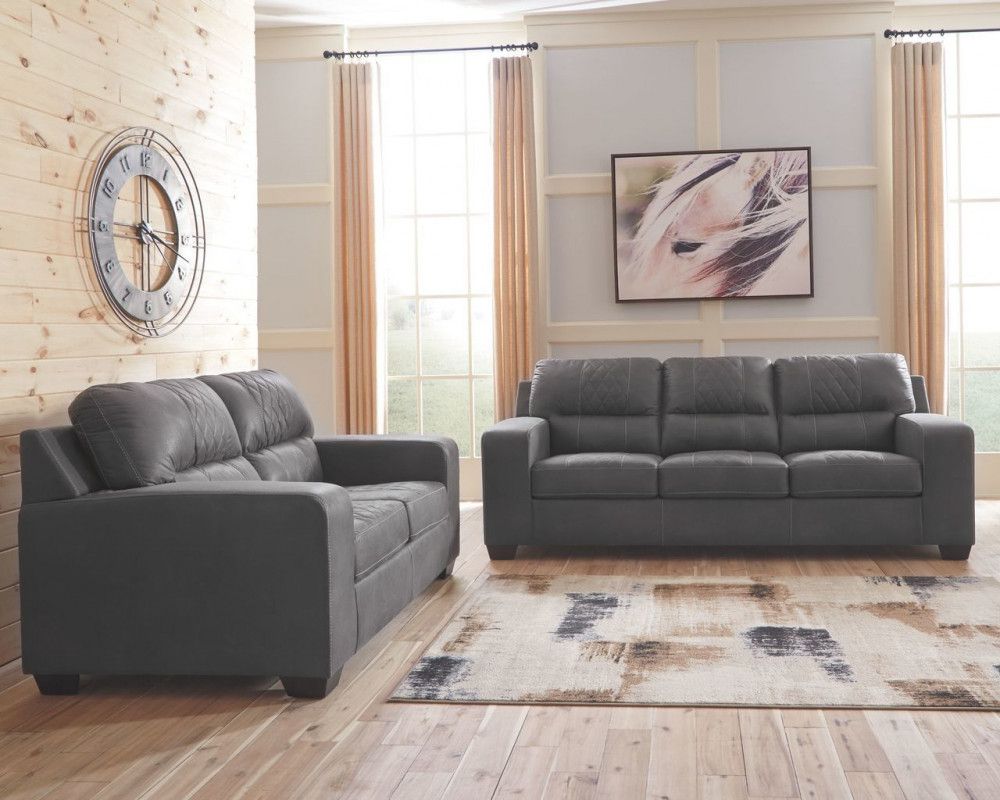 Good Deal Charlie Inc. Narzole Dark Gray Sofa & Loveseat – Sofas &  Loveseats – Living Room With Regard To Sofas In Dark Gray (Photo 7 of 15)