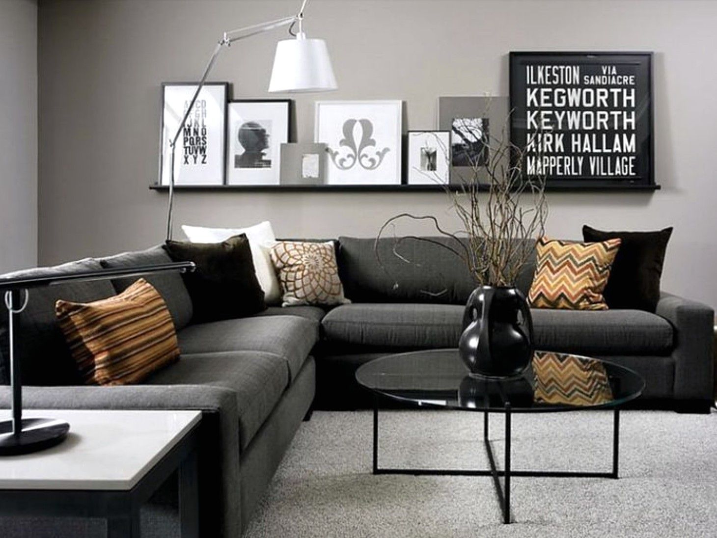 Grey Sectional Living Room Ideas – Foter Regarding Dark Gray Sectional Sofas (Photo 5 of 15)