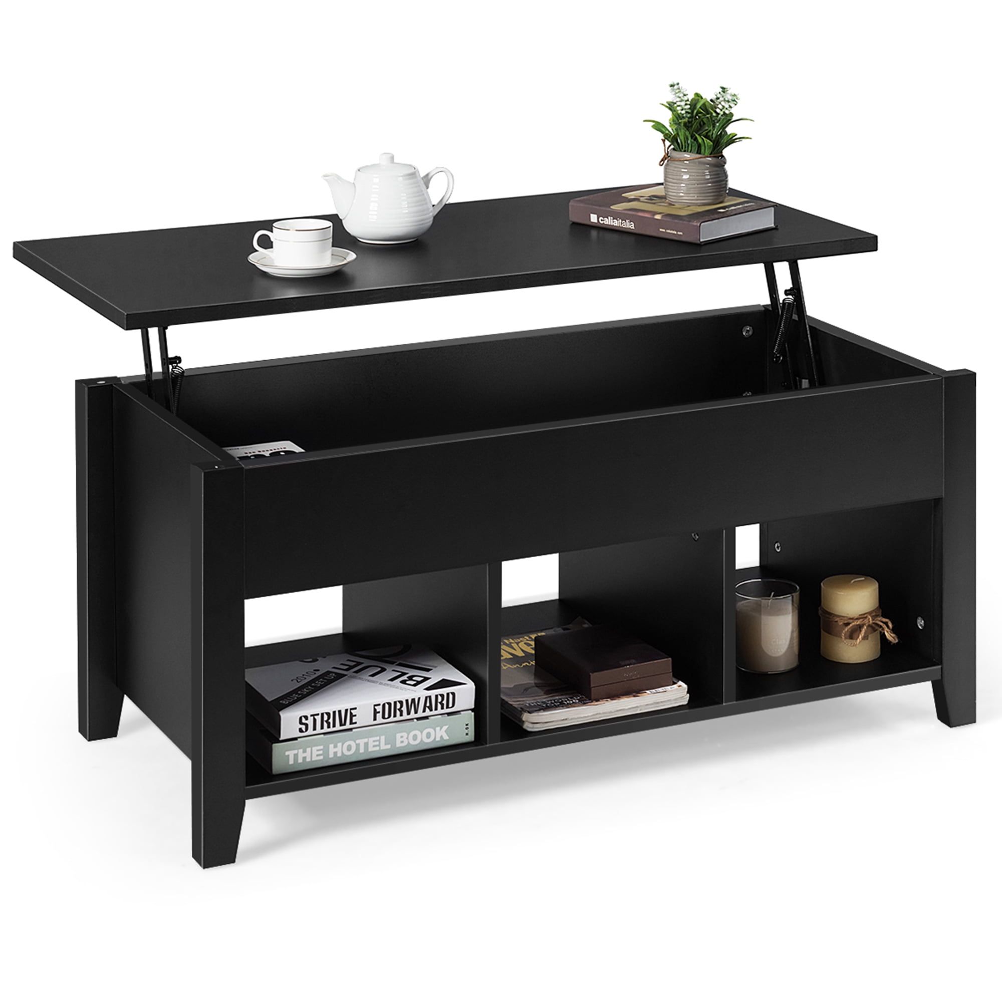 Gymax Lift Top Coffee Table W/ Storage Compartment Shelf Living Room Inside Lift Top Coffee Tables With Storage (View 11 of 15)