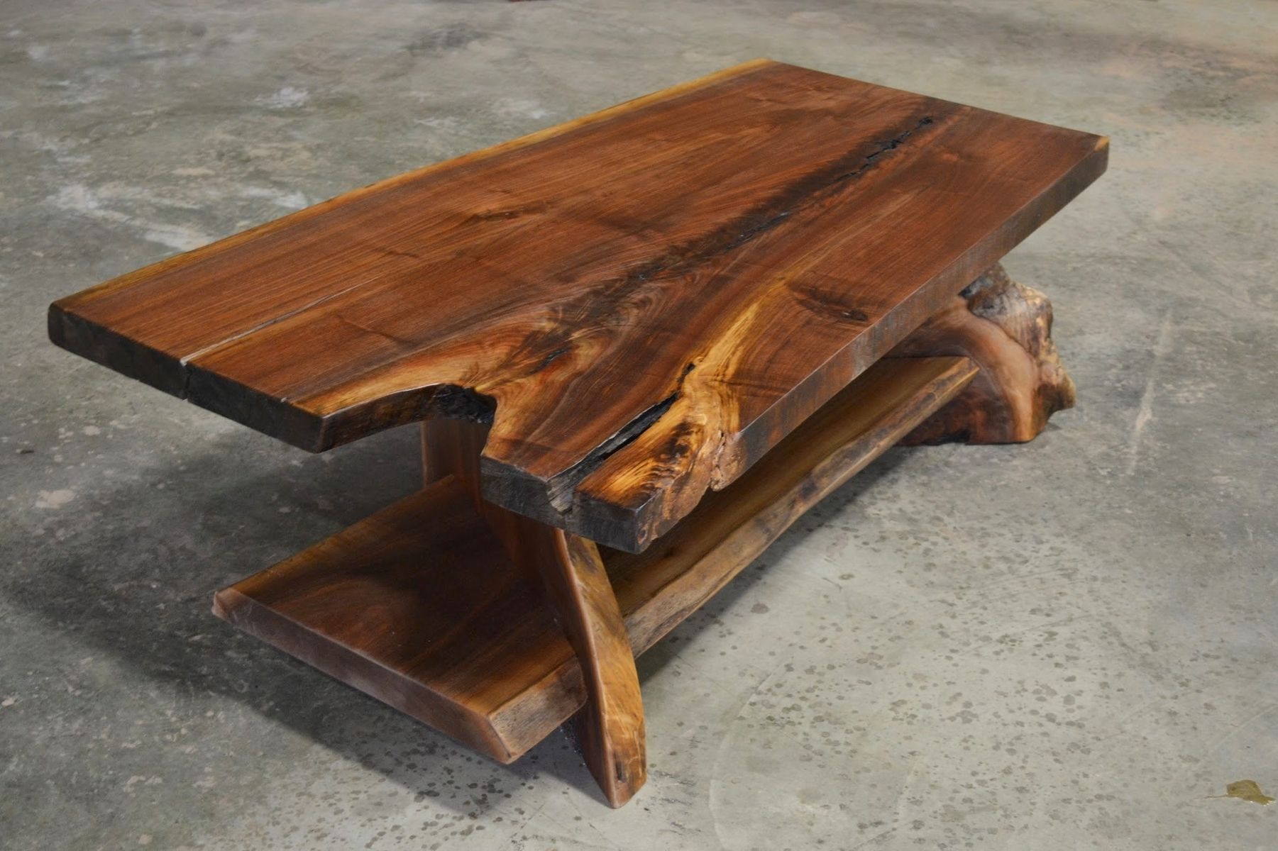 Hand Crafted Live Edge Walnut Coffee Tablecorey Morgan Wood Works For Walnut Coffee Tables (Photo 3 of 15)