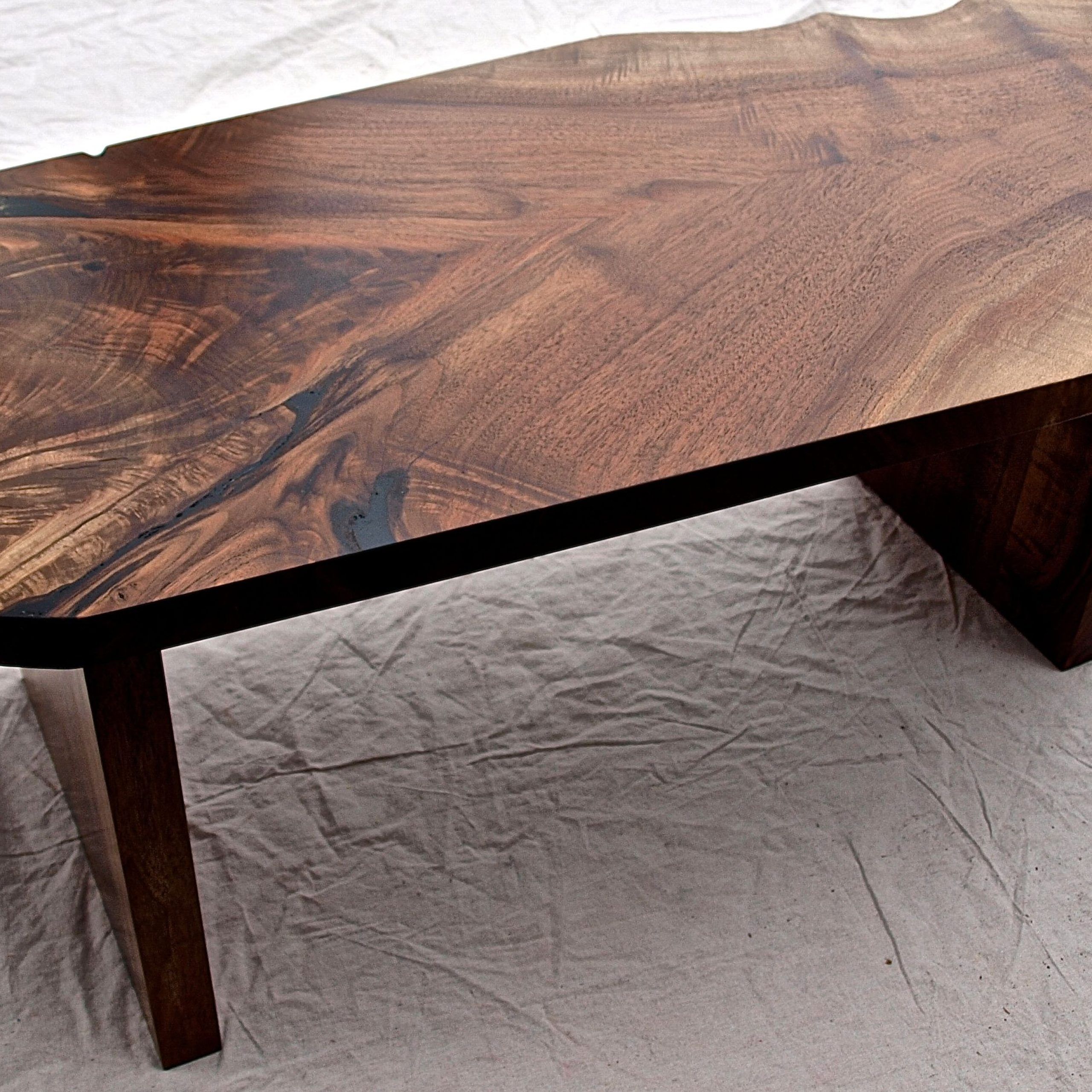 Hand Crafted Live Edge Walnut Coffee Tablewitness Tree Studios Throughout Walnut Coffee Tables (View 7 of 15)