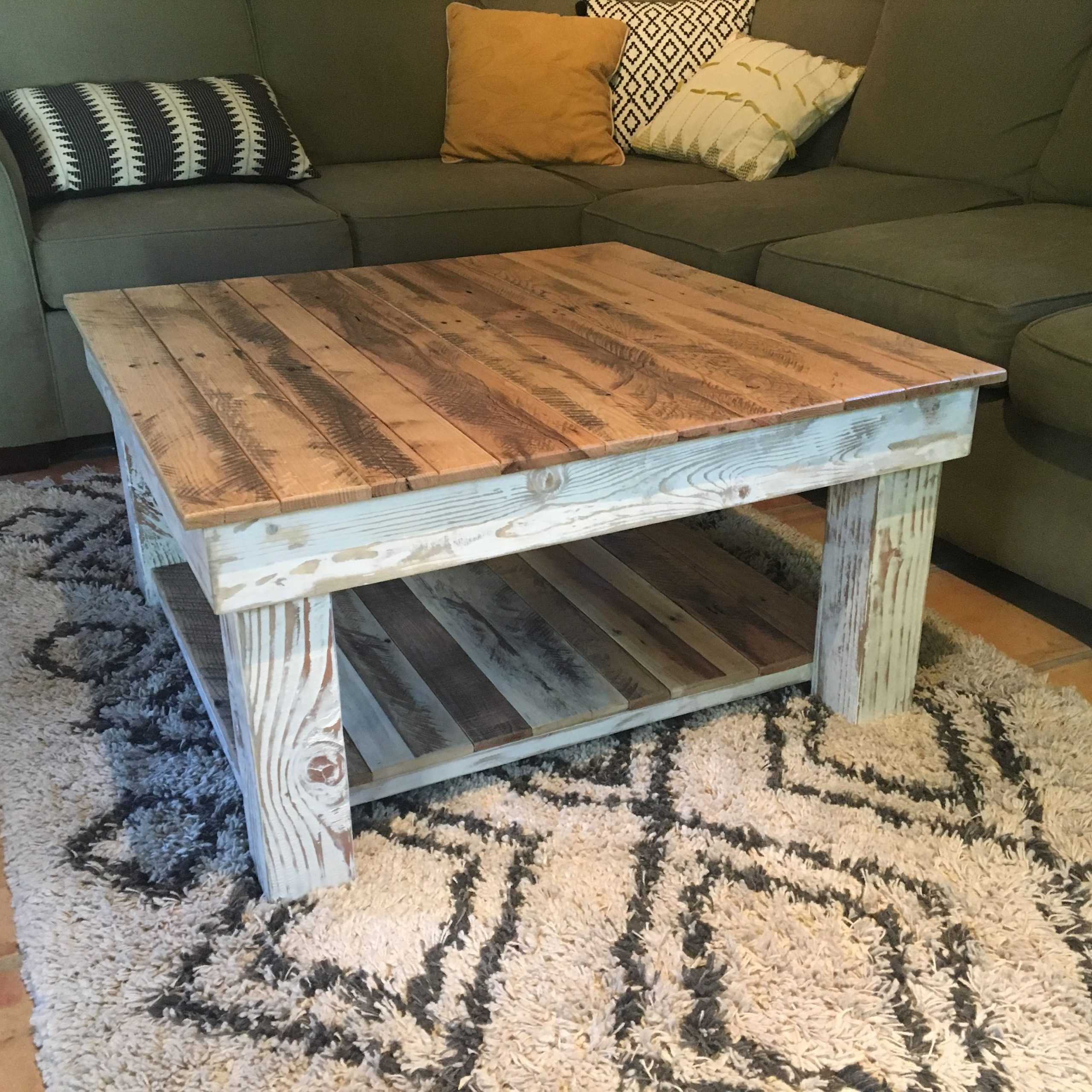 Hand Made Reclaimed Wood Rustic Coffee Tablea.m.abbott Designs Pertaining To Brown Rustic Coffee Tables (Photo 9 of 15)