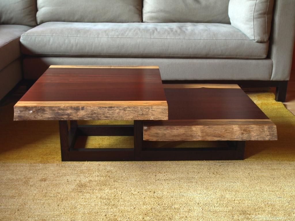 Handmade Two Tier Coffee Tablemark Cwik Studio Furniture Regarding Wood Coffee Tables With 2 Tier Storage (Photo 4 of 15)