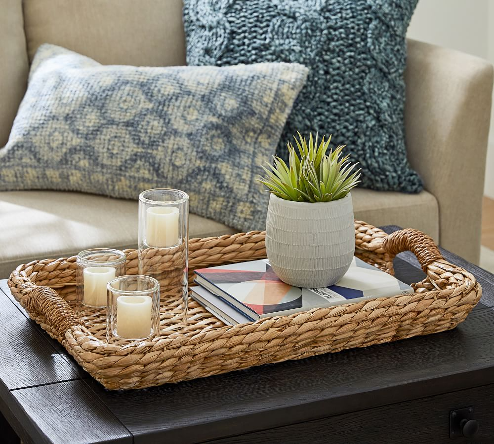 Handwoven Seagrass Rectangular Tray In 2021 | Coffee Table Decor Tray Intended For Coffee Tables With Trays (View 15 of 15)