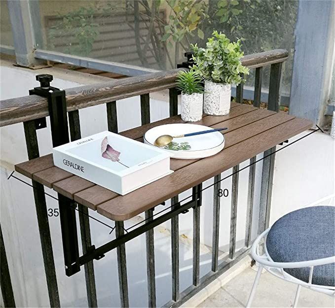 Hanging Side Table Coffee Table Balcony Bar Dining Table Folding Table Intended For Coffee Tables For Balconies (Photo 10 of 15)