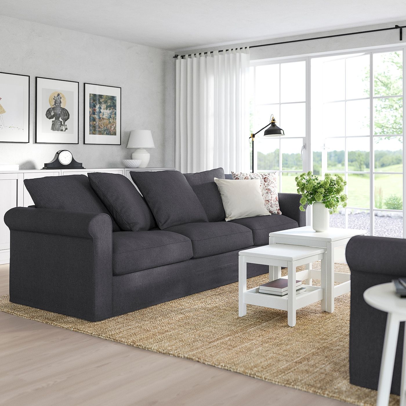 Härlanda Sofa, Sporda Dark Gray – Ikea Regarding Sofas In Dark Grey (View 4 of 15)