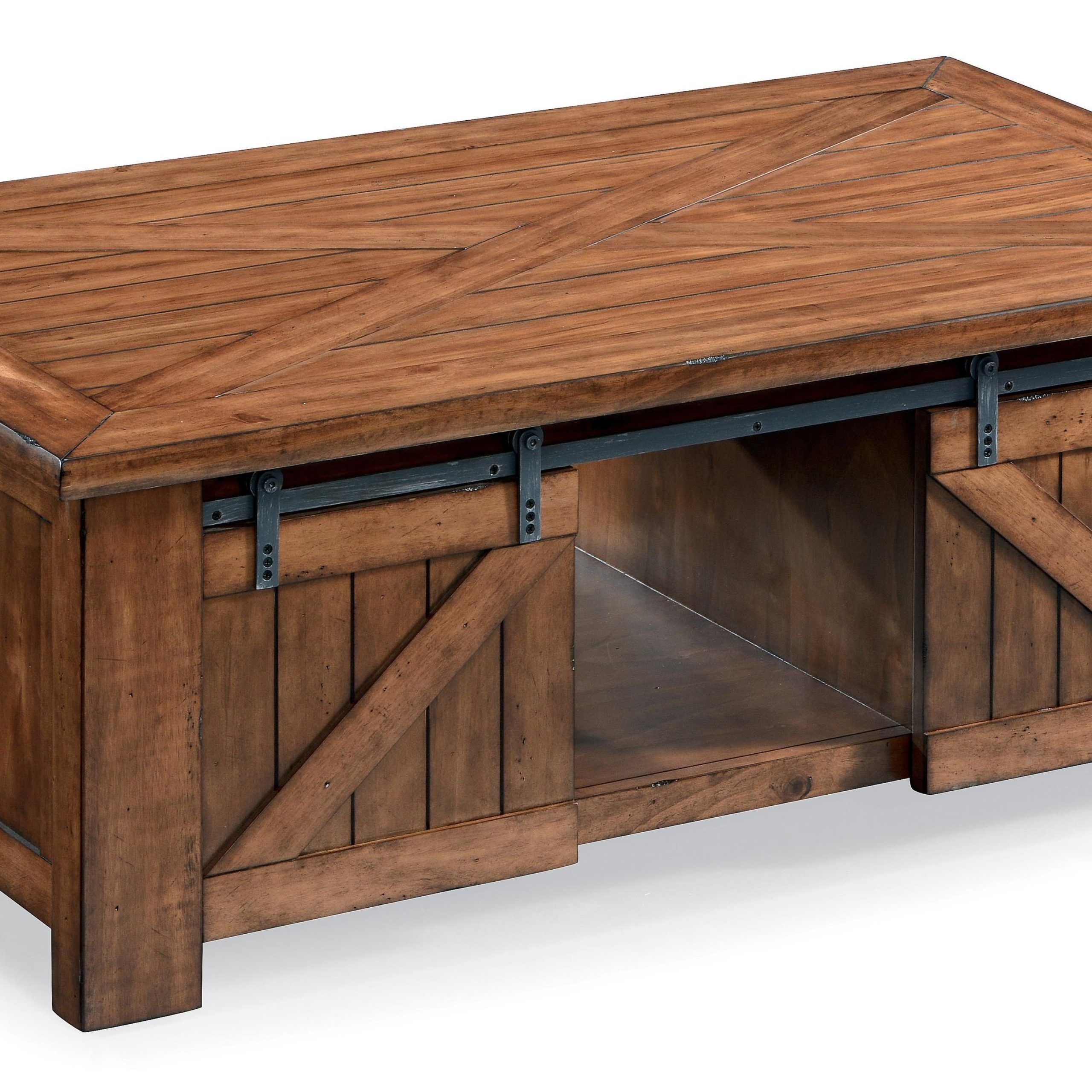 Harper Farm Country Industrial Rectangular Lift Top Cocktail Table With For Coffee Tables With Storage And Barn Doors (View 10 of 15)