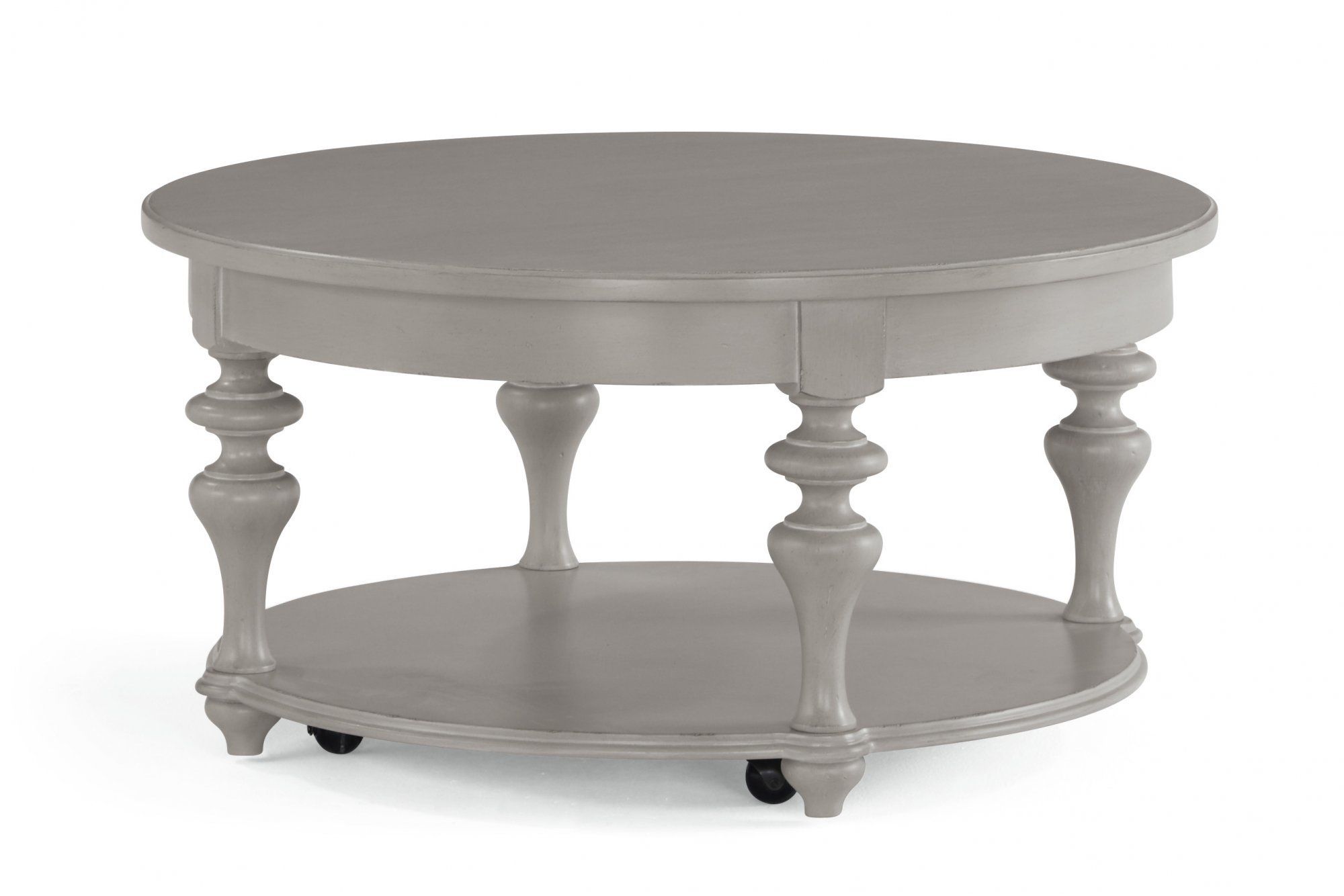 Heirloom Round Coffee Table With Casters W1065 0341flexsteel Throughout Coffee Tables With Casters (View 15 of 15)