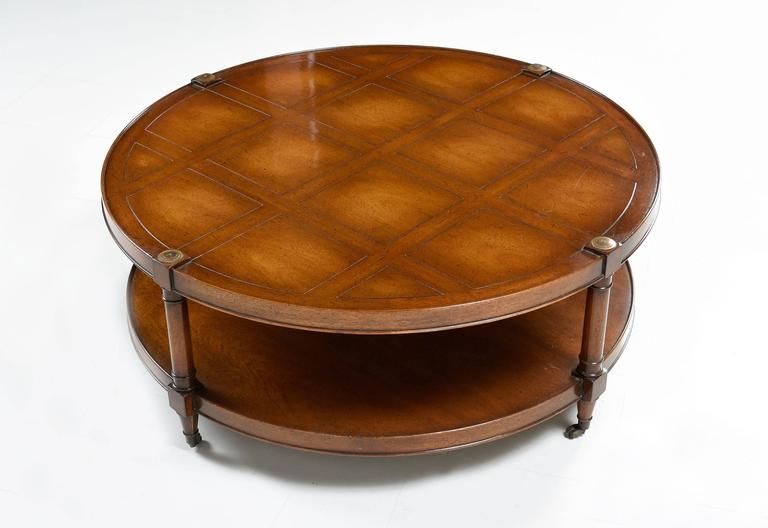 Heritage Mahogany Round Coffee Table On Casters At 1stdibs Within American Heritage Round Coffee Tables (Photo 11 of 15)
