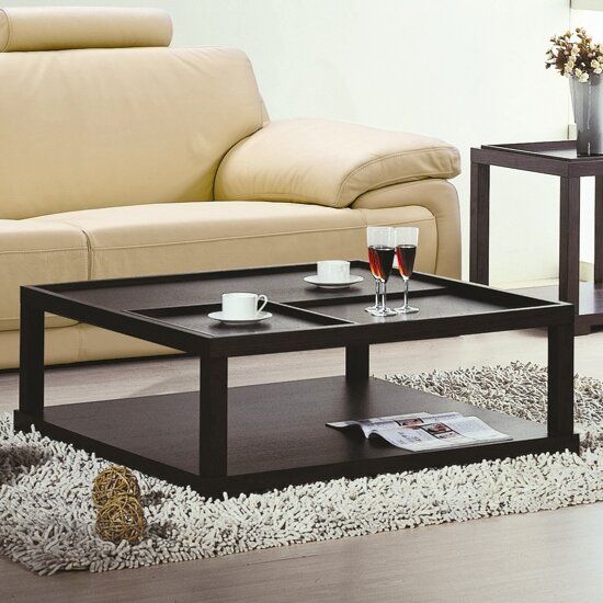 Hokku Designs Parson Coffee Table With Removable Tray | Allmodern With Detachable Tray Coffee Tables (View 7 of 15)