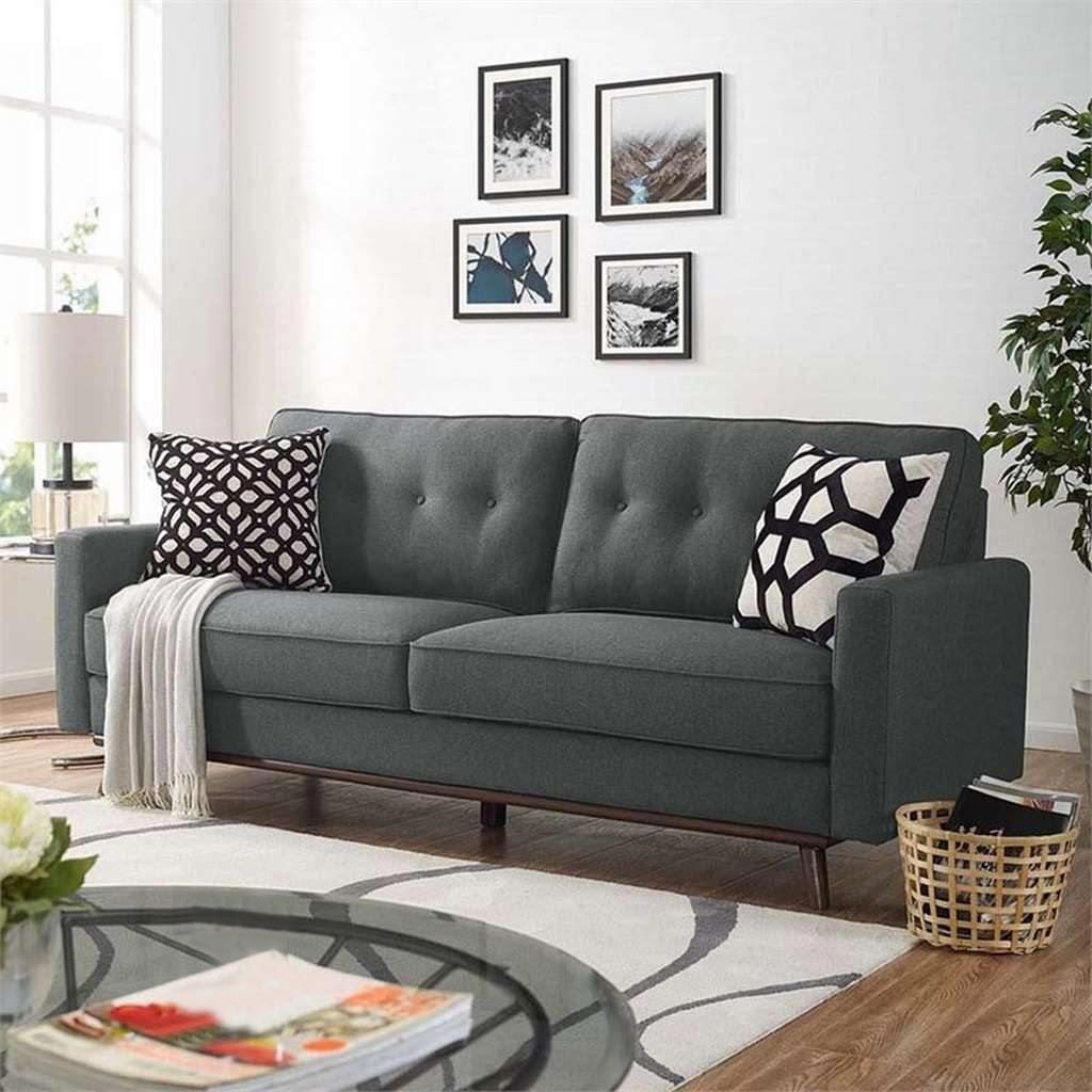 Homzmart With Regard To Dark Grey Polyester Sofa Couches (View 14 of 15)