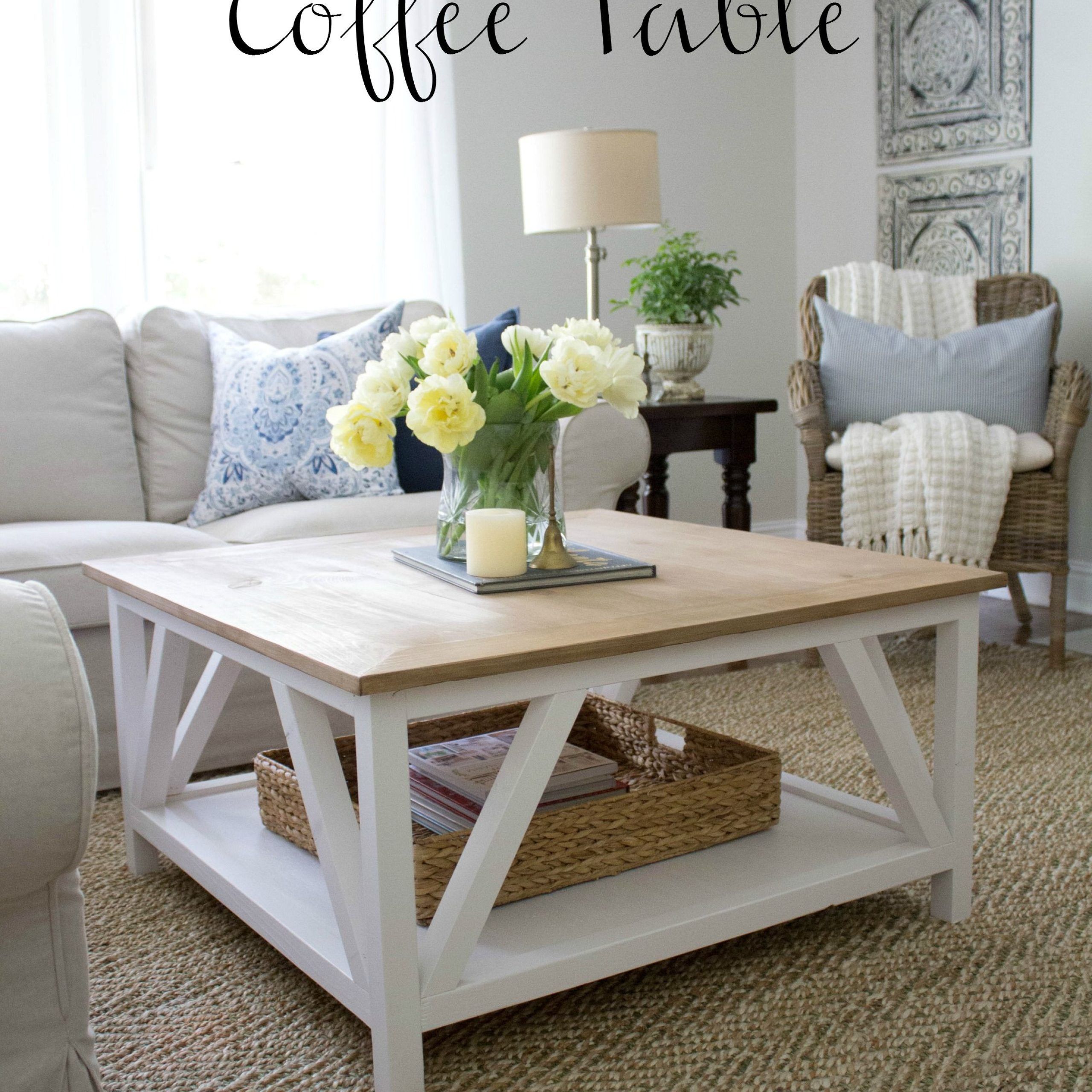 How To Build A Diy Modern Farmhouse Coffee Table | Classic Square With Regard To Modern Farmhouse Coffee Table Sets (View 14 of 15)