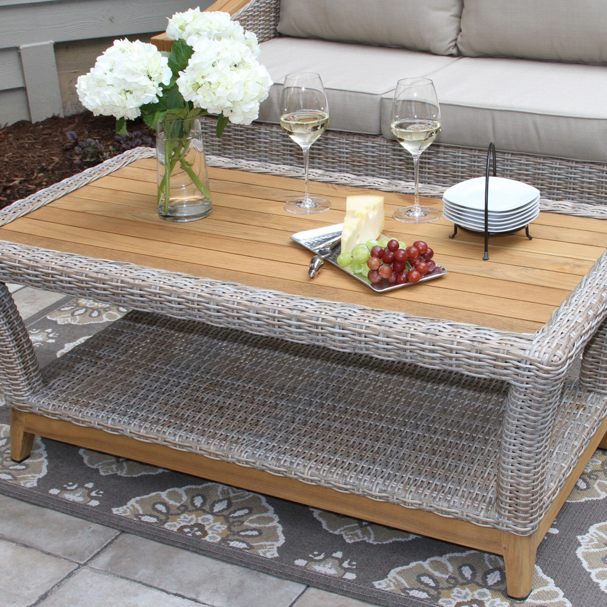 How To Decorate An Outdoor Coffee Table – Coffee Table Decor Intended For Modern Outdoor Patio Coffee Tables (View 8 of 15)