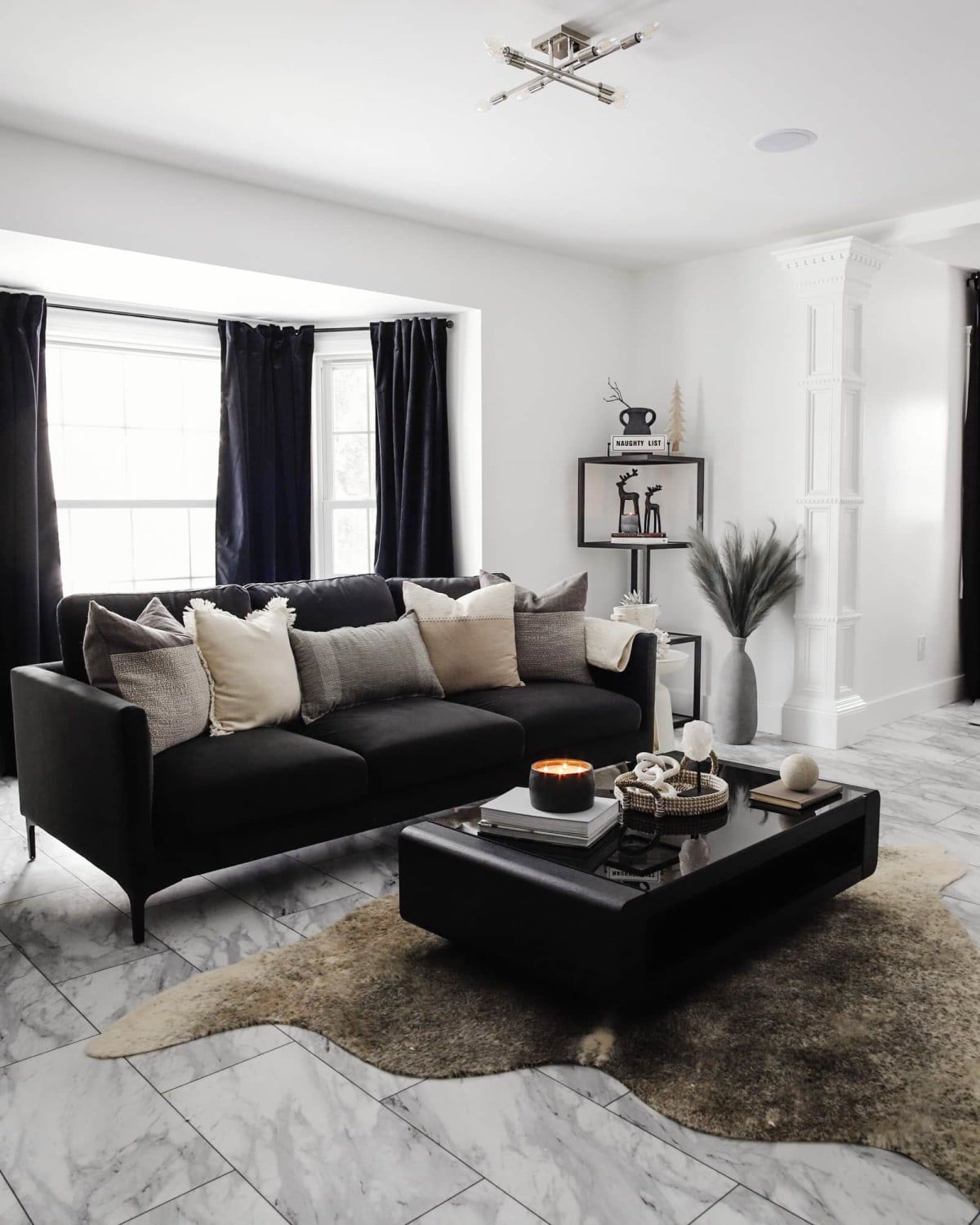 How To Style A Black Sofa | Castlery Us With Traditional Black Fabric Sofas (Photo 7 of 15)