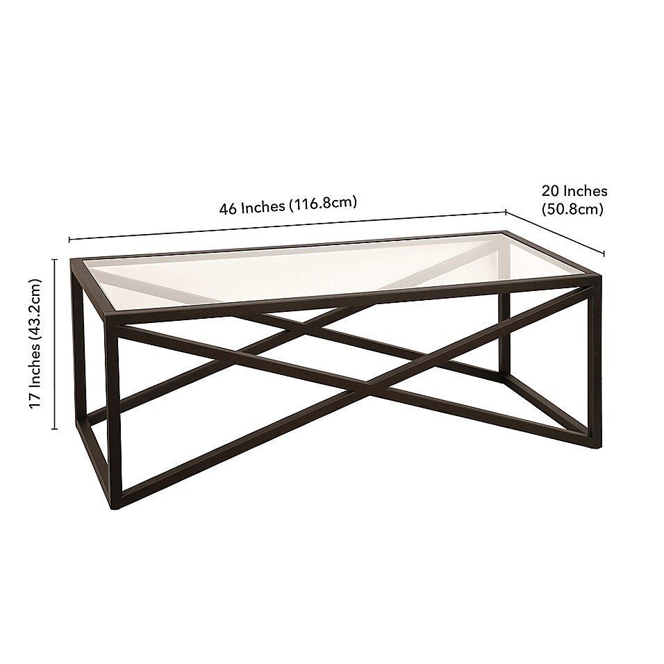 Hudson&canal® Calix Coffee Table In Blackened Bronze | Bed Bath Throughout Addison&lane Calix Square Tables (View 14 of 15)